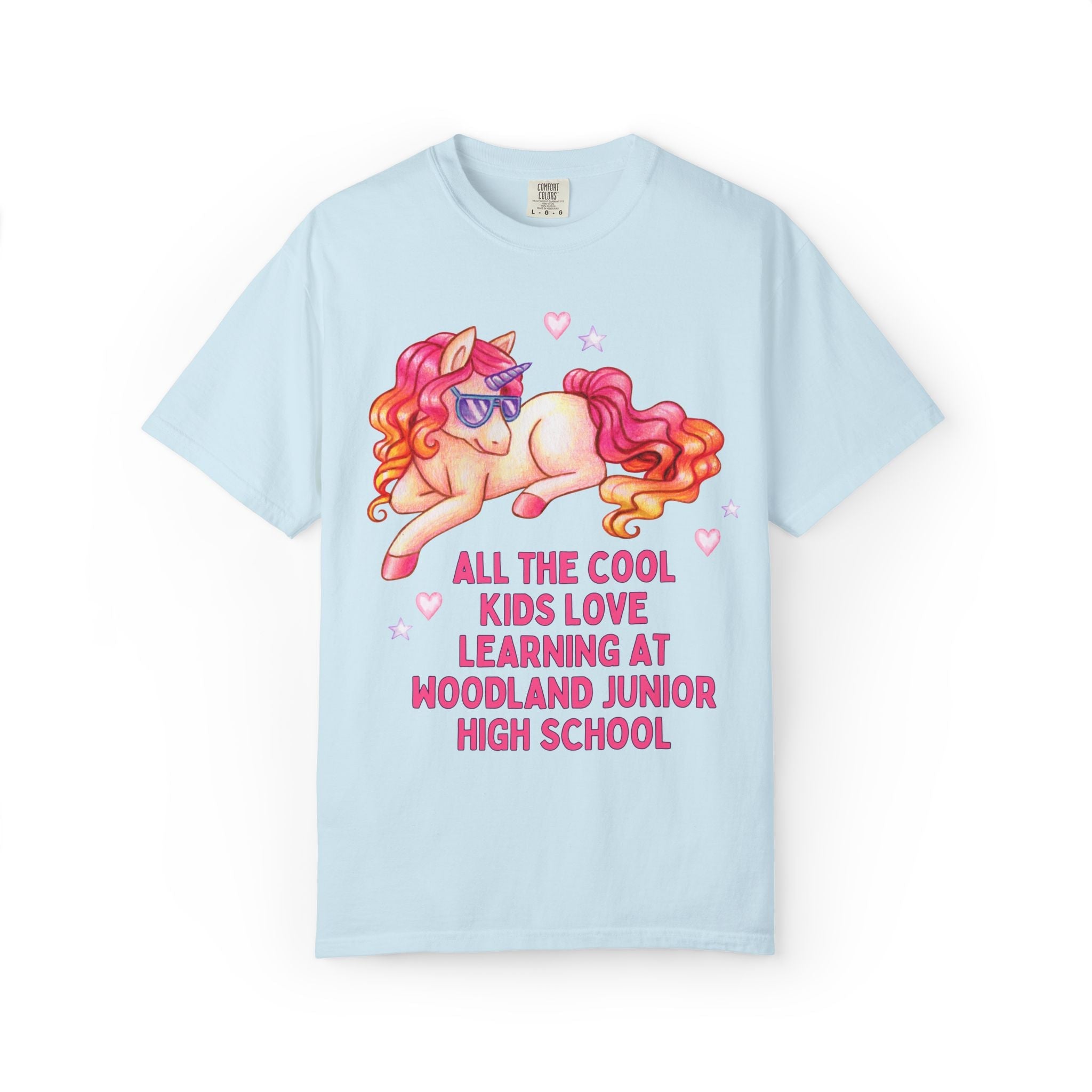 Woodland Junior High School Tee Shirt: All the Cool Kids Love Learning at Woodland Junior High | FPS + Opal and June Tee Shirt, Fayetteville Public Schools - Opal and June
