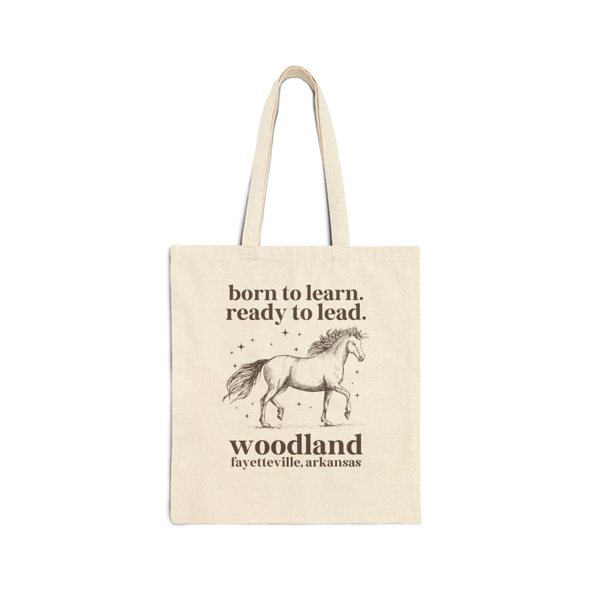 Woodland Junior High School Tote Bag: Born to Learn. Ready to Lead. - Opal and June