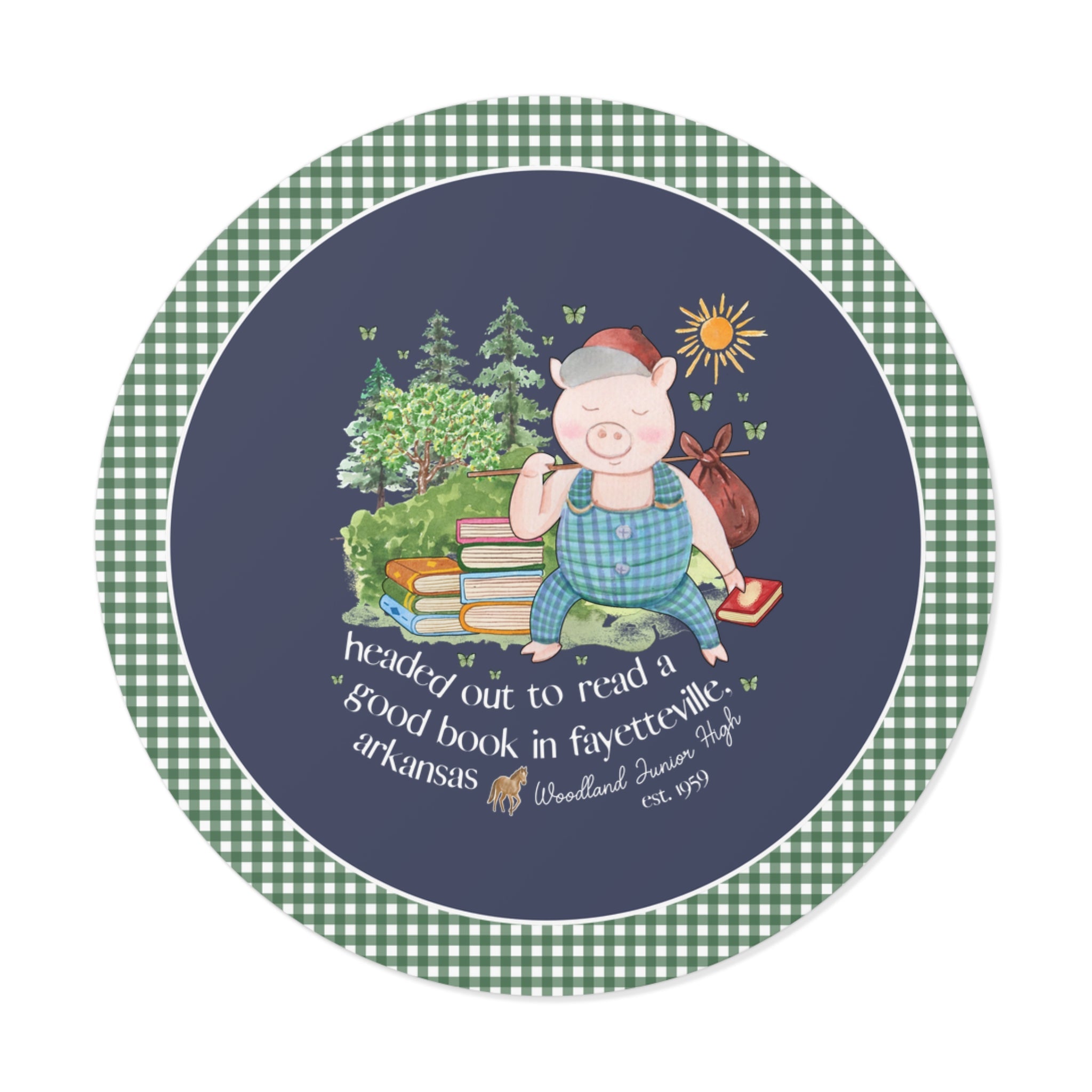 Woodland Junior High Sticker: Headed Out to Read a Good Book - Opal and June