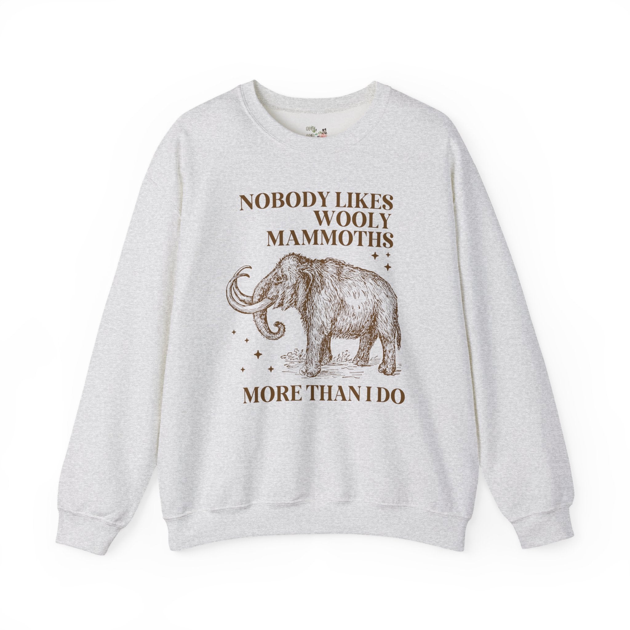 Wooly Mammoth Animal Lover Sweatshirt for Paleontologist or Geneticist, Funny Saying Science Teacher Shirt, Historical Extinct Animal Gift - Opal and June