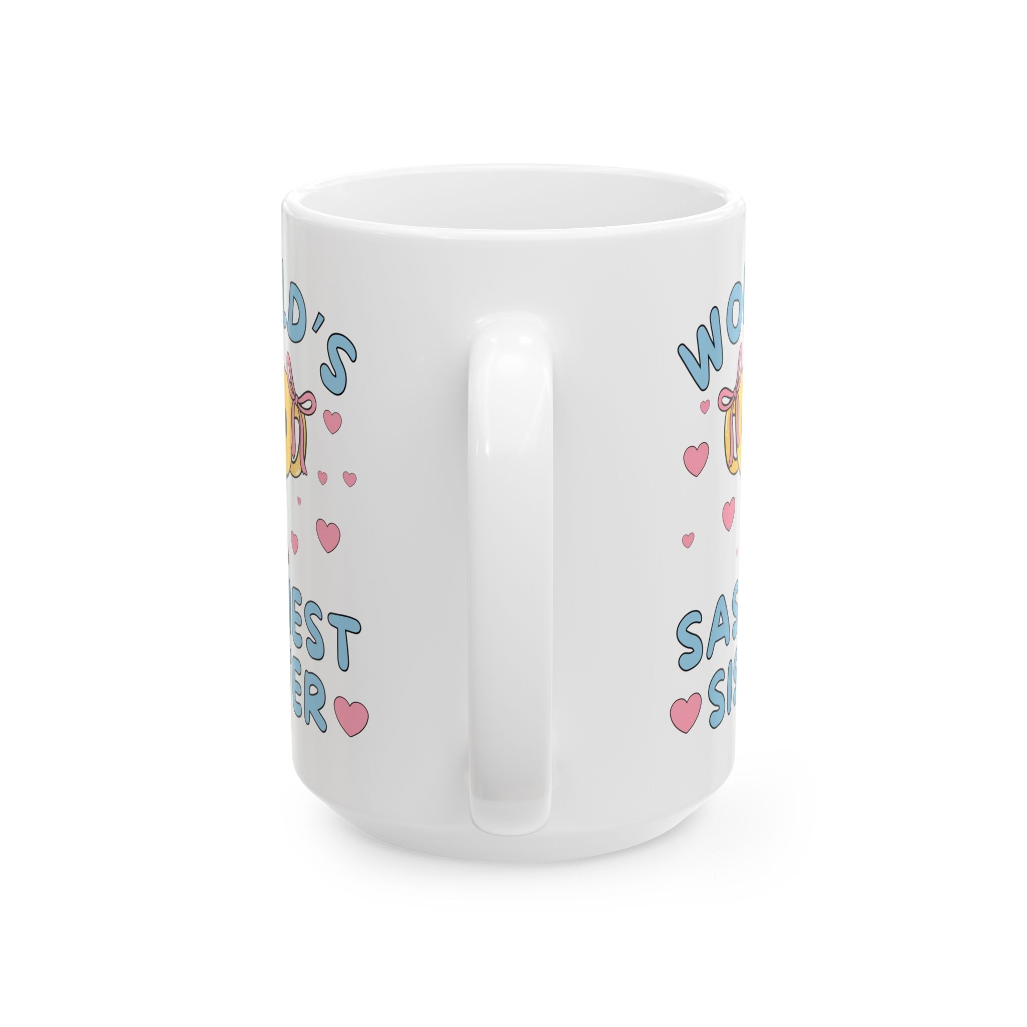 World's Sassiest Sister Coffee Mug: 15 Oz Coffee Mug, Funny Saying Birthday Gift from Brother or Sister - Opal and June