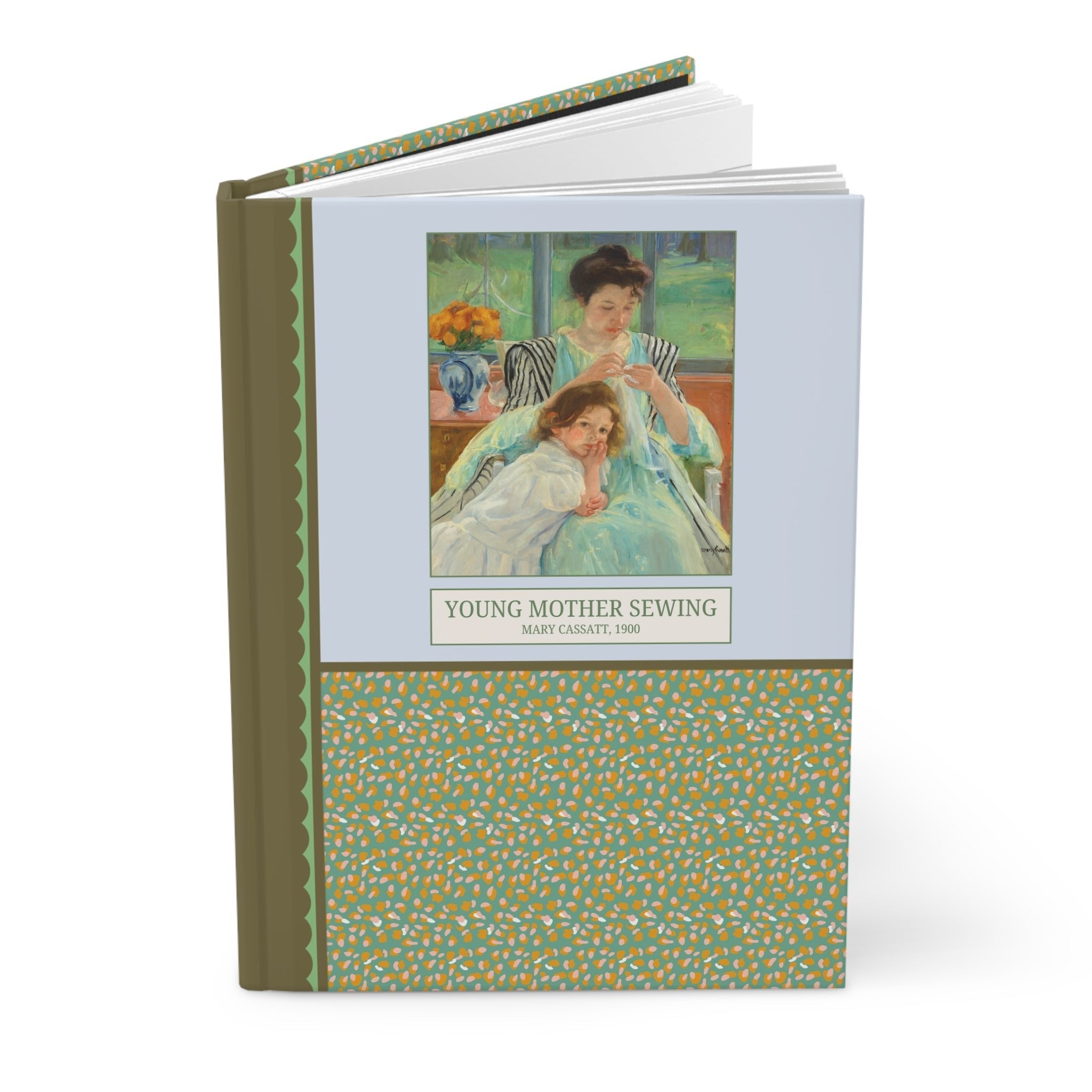 Young Mother Sewing by Mary Cassatt, Art History Notebook for Mom, Gift from Grandma to New Mama Who Sews, Cute Sewing Lover Gift for Mom - Opal and June