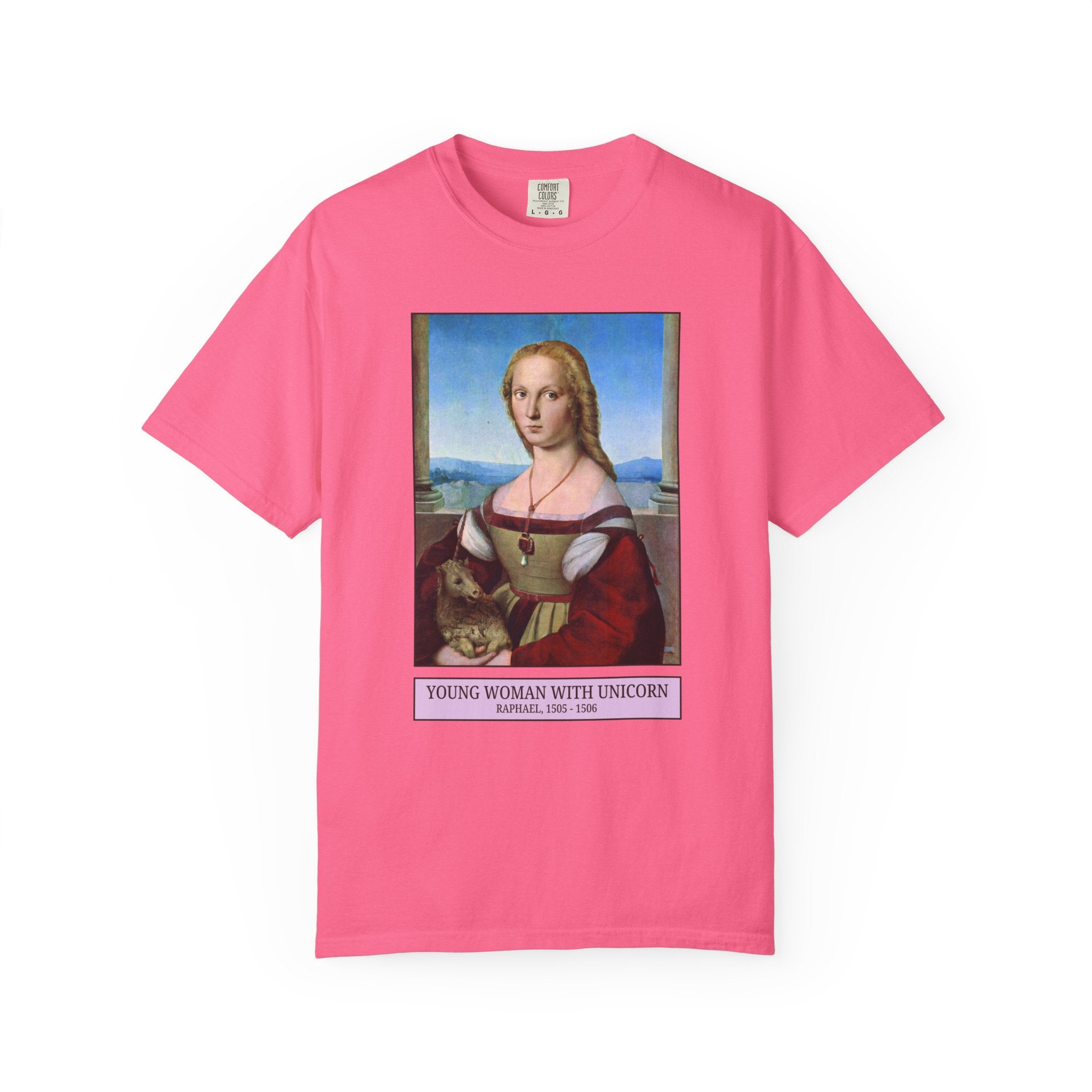 Young Woman with A Unicorn Art History Tee, Famous 16th Century Painting Painting by Raphael for Animal Lover, Humanities Professor Gift - Opal and June