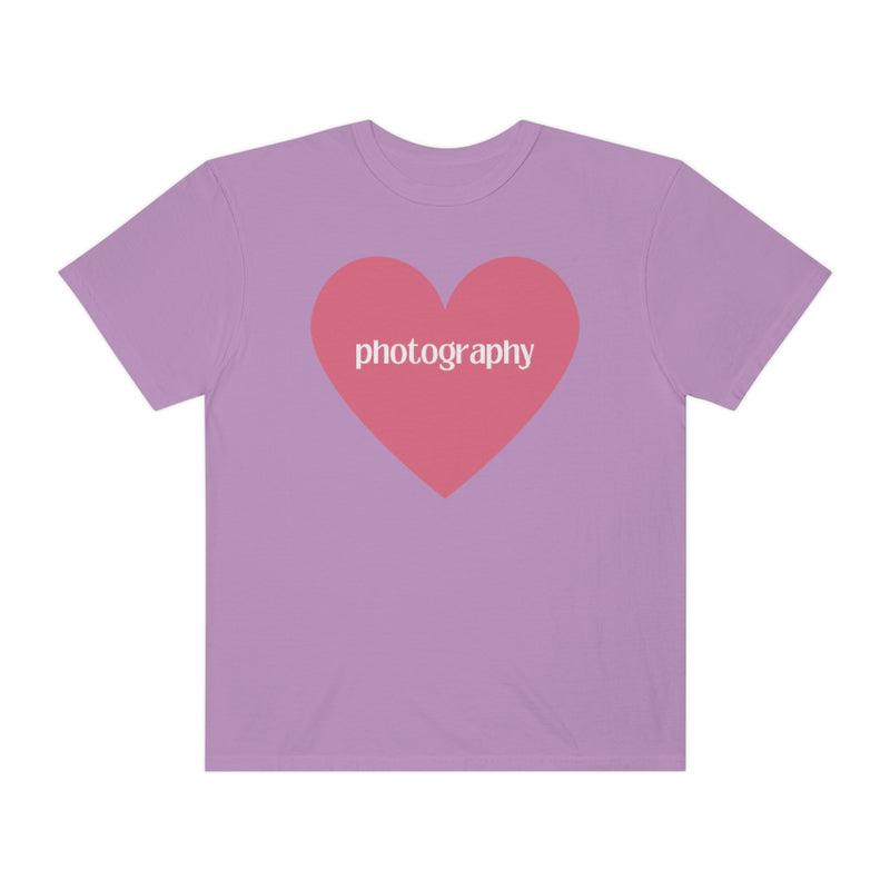Photography Shirt with Cute Pink Heart