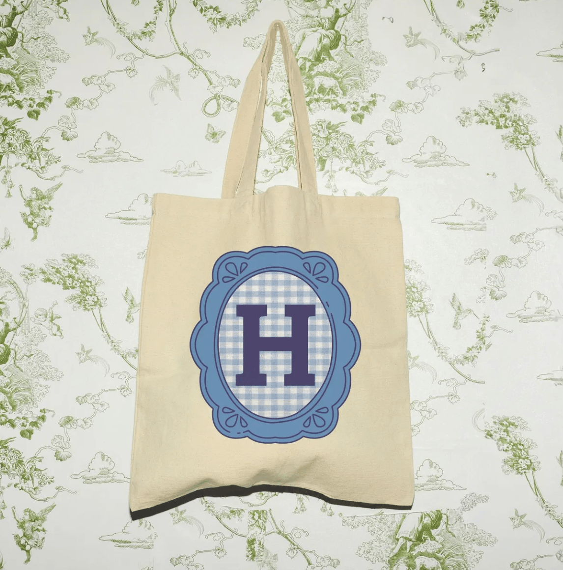 Colorful Initial Tote Bags - Opal and June