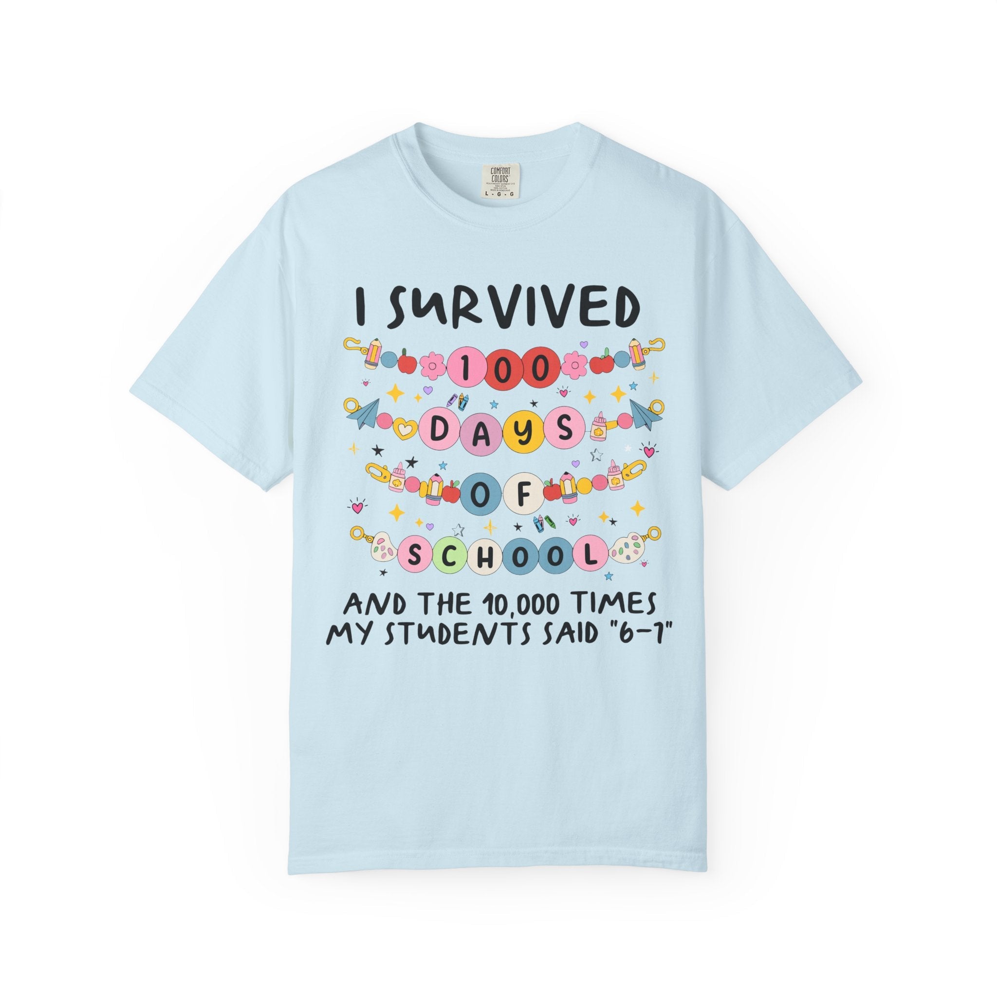 100 Days of School Matching Teacher Tee Shirts with Funny Sarcastic Sayings: Cute Elementary School Teacher Group T-Shirt with Stars - Opal and June