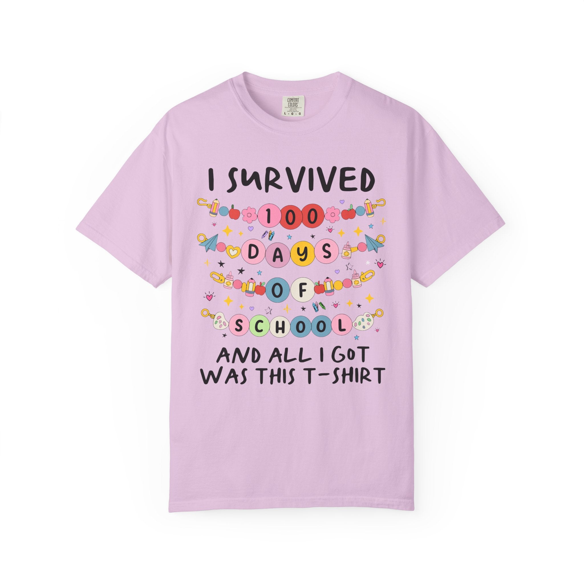 100 Days of School Matching Teacher Tee Shirts with Funny Sarcastic Sayings: Cute Elementary School Teacher Group T-Shirt with Stars - Opal and June