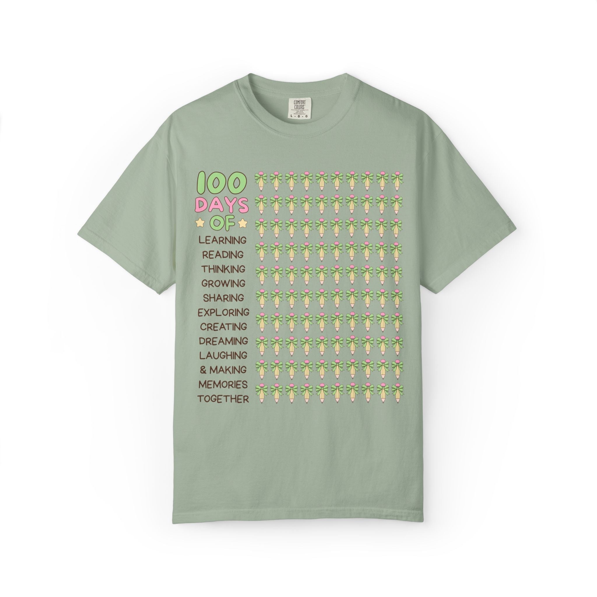 100 Days of School T-Shirt with Pencils and Bows - Opal and June