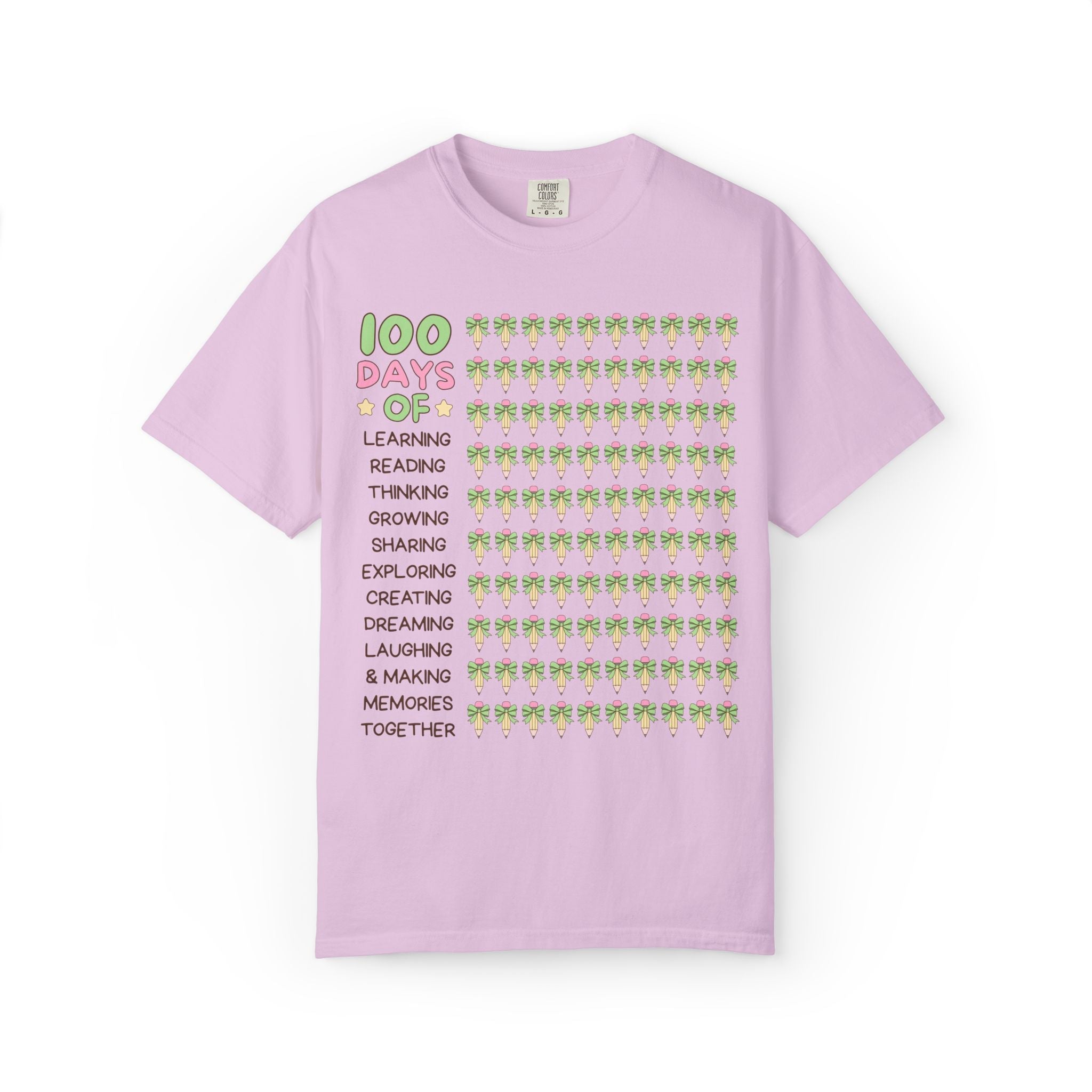 100 Days of School T-Shirt with Pencils and Bows - Opal and June