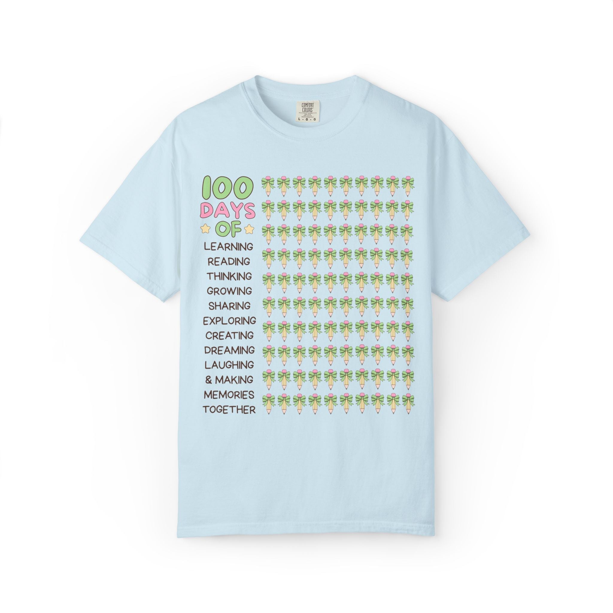 100 Days of School T-Shirt with Pencils and Bows - Opal and June