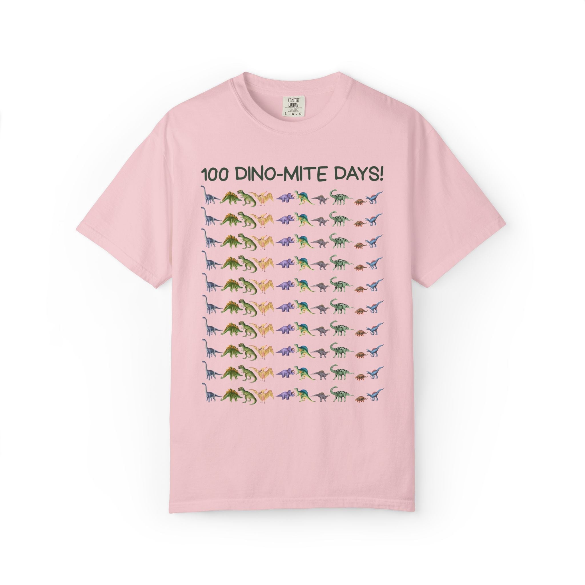 100 Dino - Mite Days! Teacher Tee - Opal and June