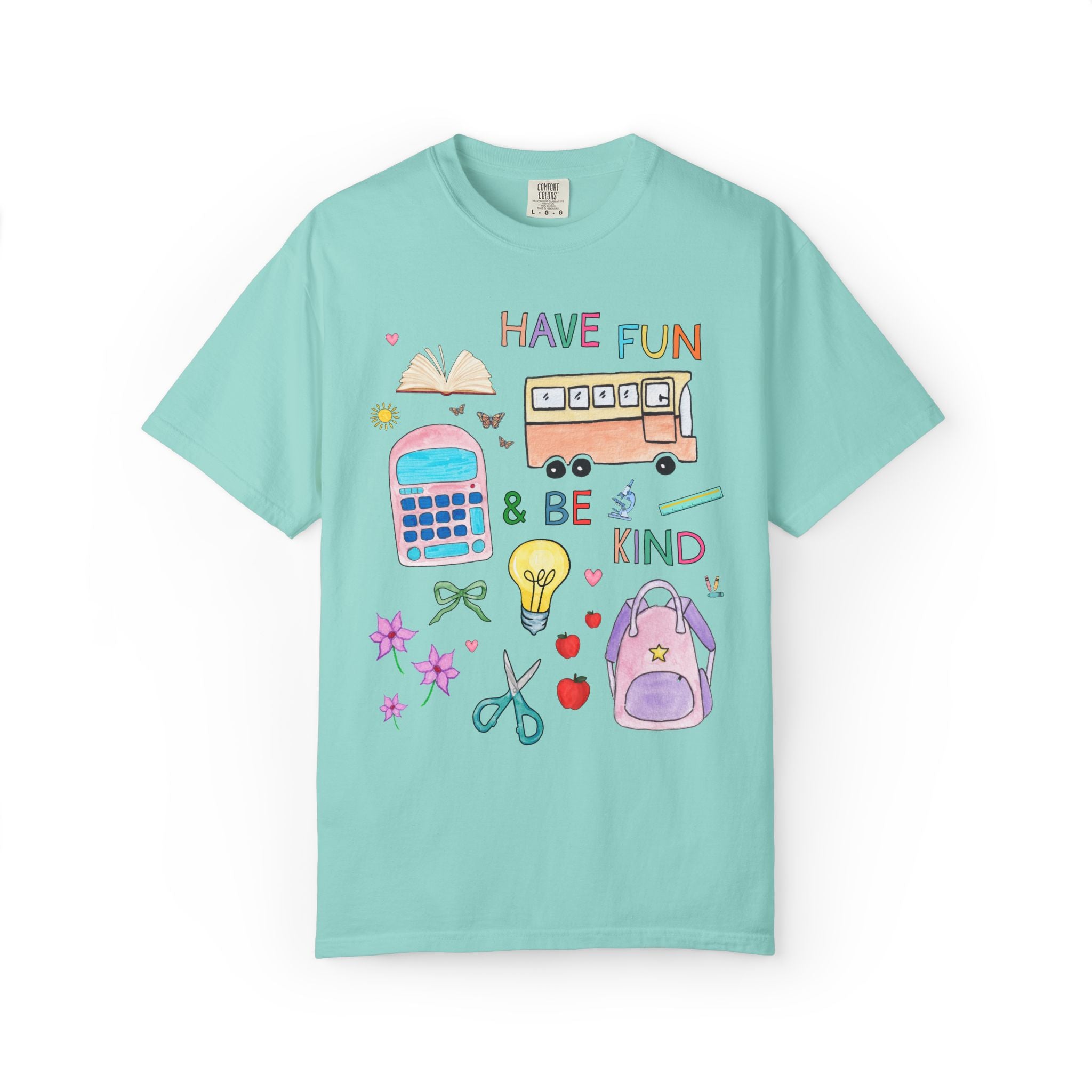 Matching School Teacher Tee Shirt for New School Year: Have Fun and Be Kind, Kitschy 90s Style Paraprofessional Teaching Assistant T-Shirt