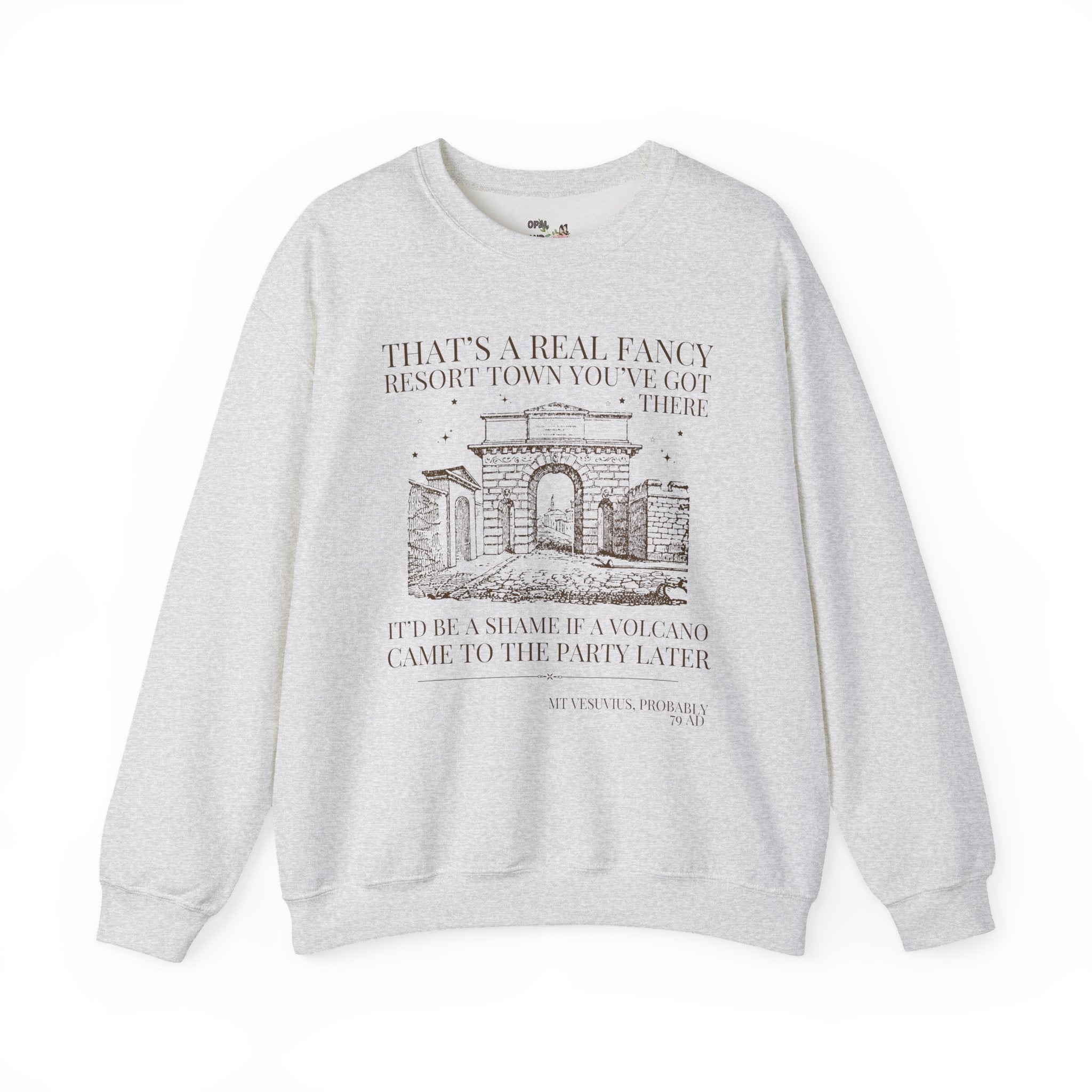 Ancient History Buff Sweatshirt: Roman History Funny Saying Pompeii Crewneck, Mt Vesuvius European History Shirt, Famous Historical Disaster