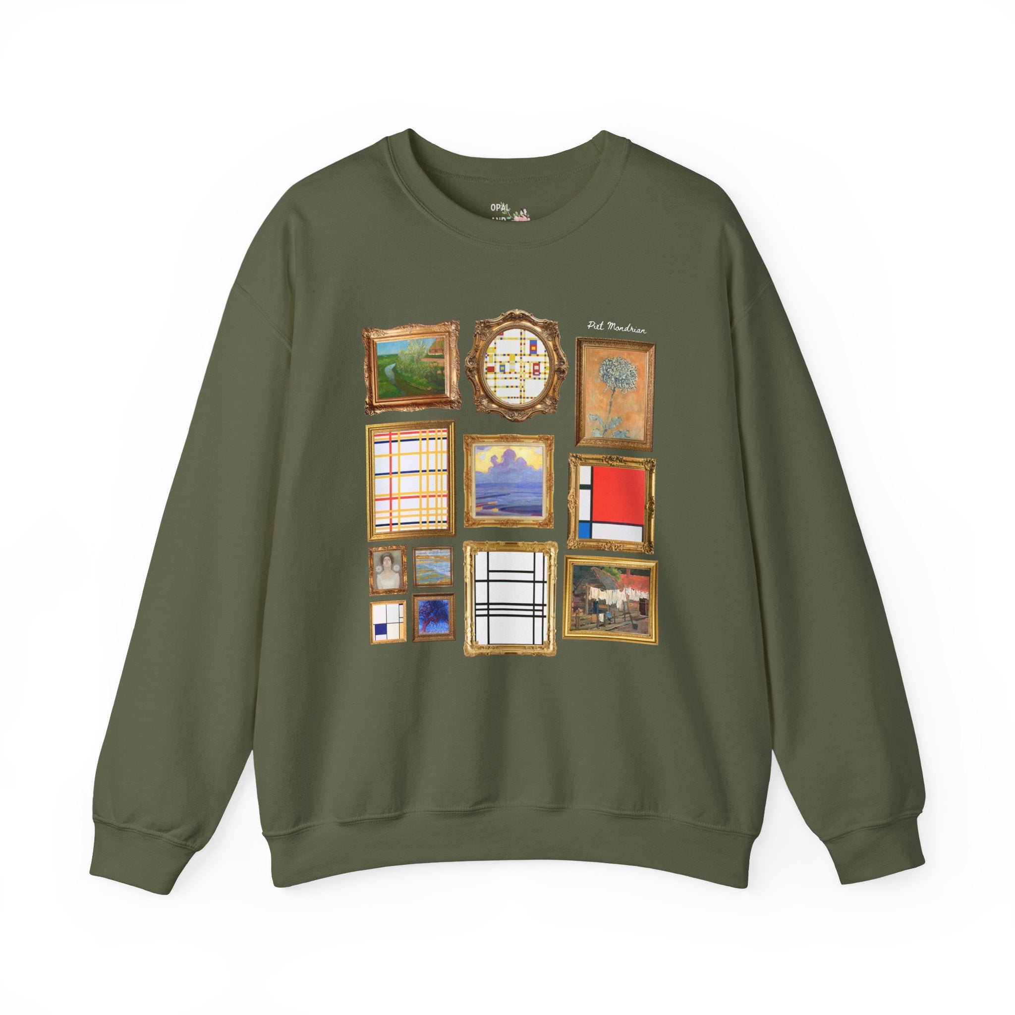 Piet Mondrian Famous Painting Sweatshirt: Netherlands Art History Teacher Crewneck, Early 1900s Abstract Art Lover Shirt, Cubism Geometric Art History