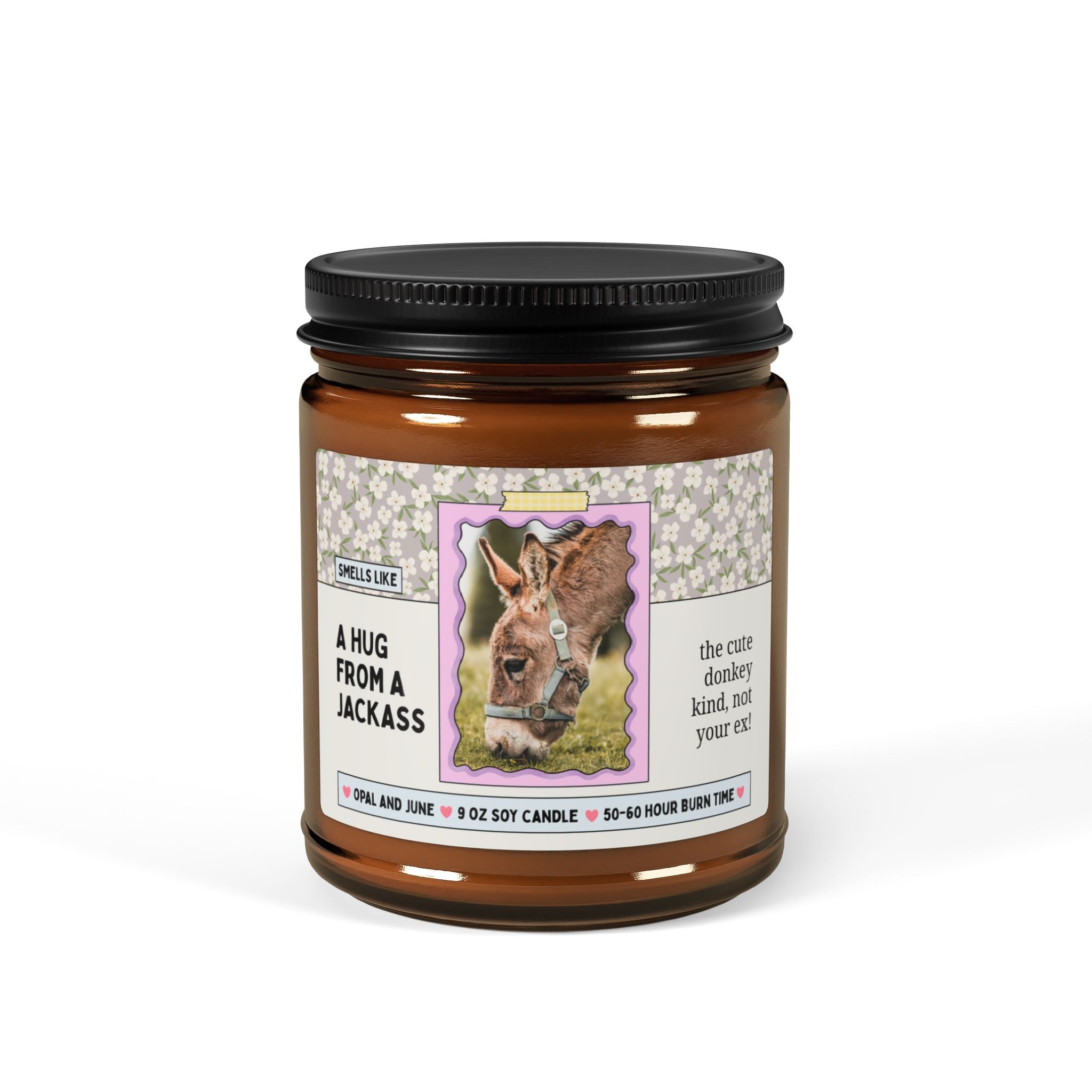 Smells Like A Hug From a Jackass: 9 Oz Soy Candle | Funny Breakup Gift for Friend Going Through a Breakup or Divorce, Animal Lover Gift