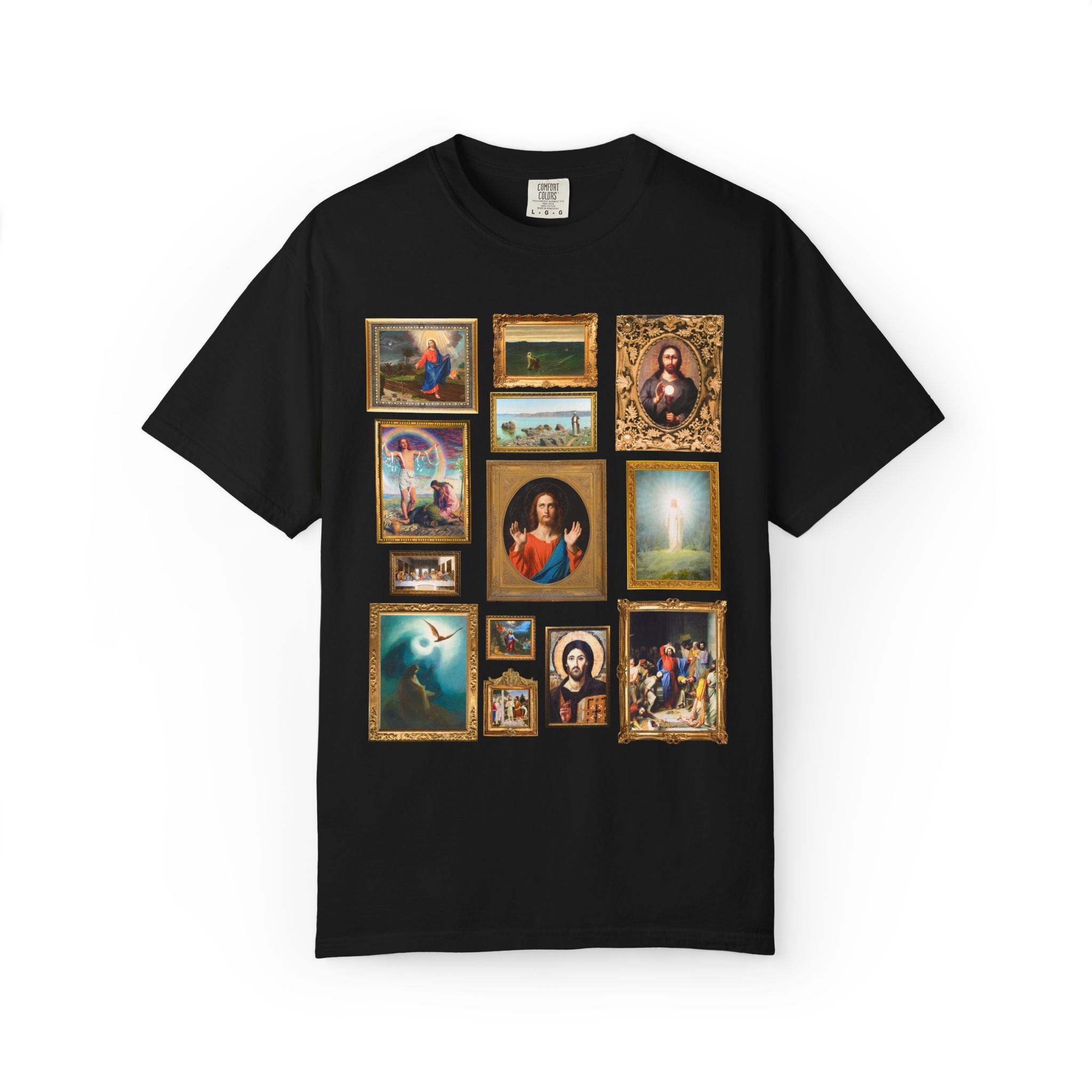 Jesus Art History Shirt with Famous Paintings of Christ, 19th Century Art History, Ancient Art History Lover, Christian Museum Lover Tee