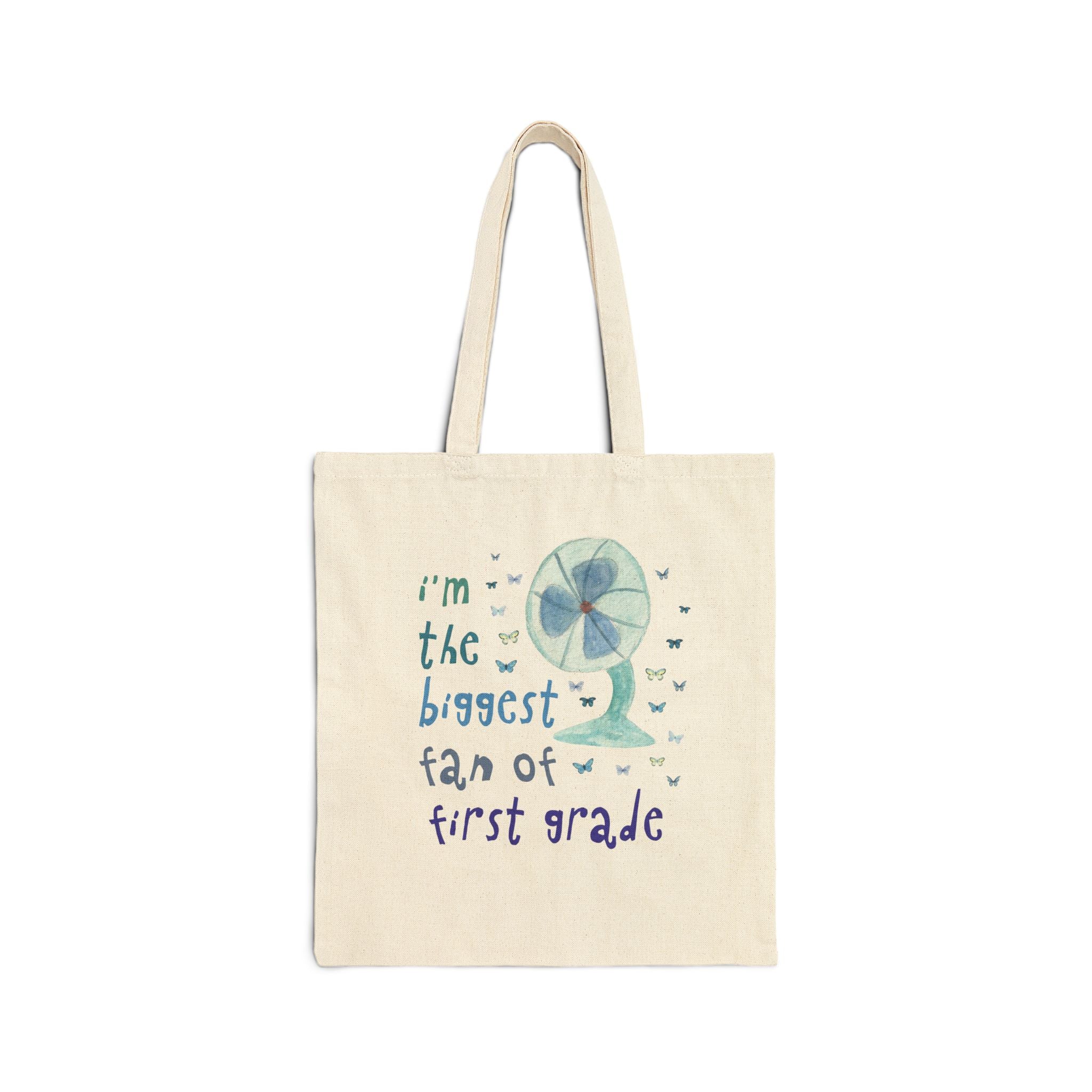 I'm the Biggest Fan of Second Grade Tote Bag: Cute Second Grade Teacher Classroom Tote Bag for New Teacher