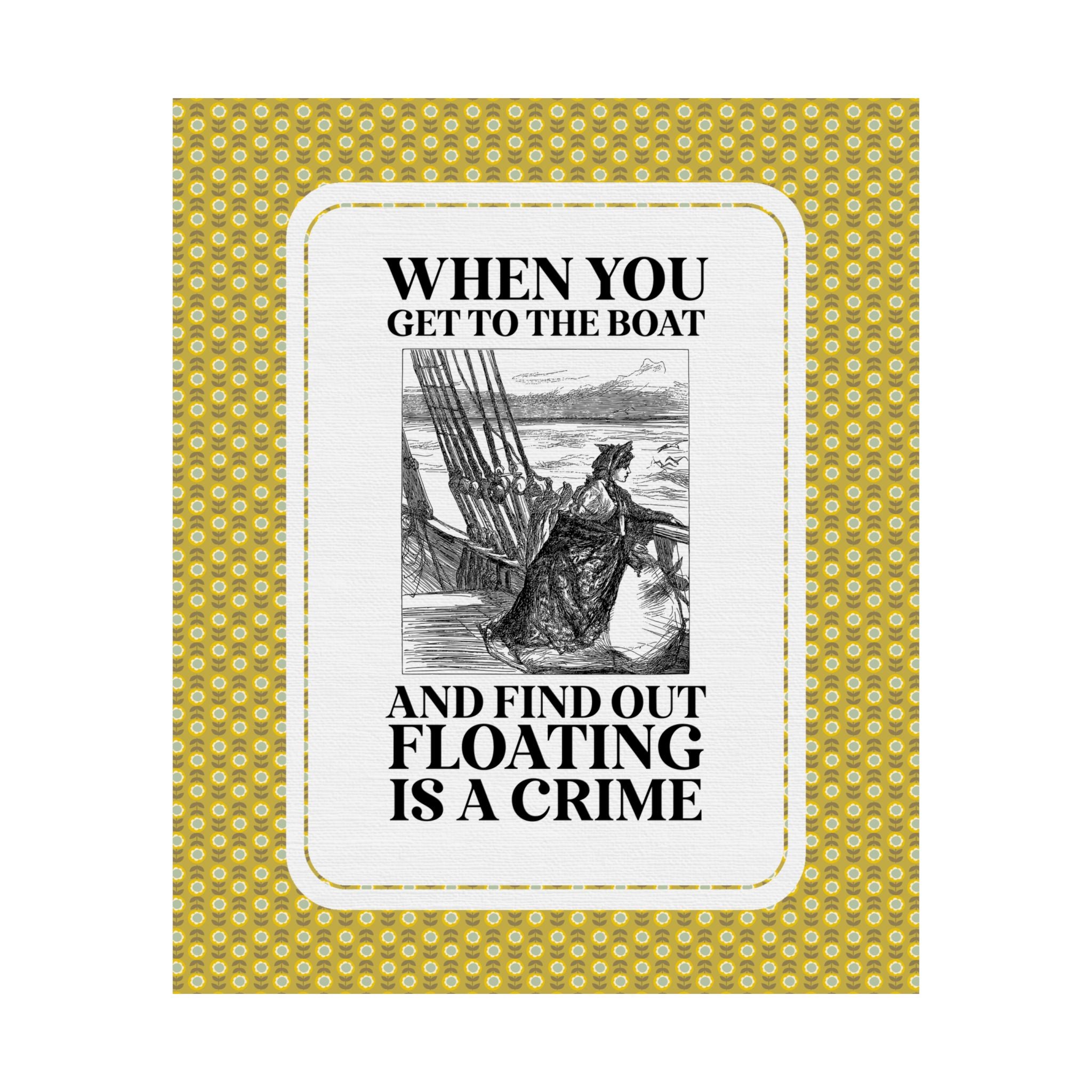 Witch Trial History Poster Print, Spooky Season European and American Witchy History Print, Witch Swimming Test, Women's History Month