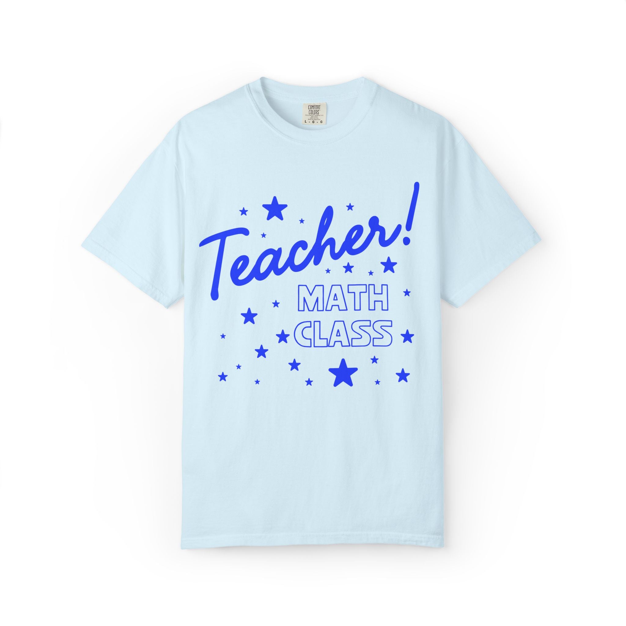 Math Teacher Tee Shirt with Stars: Cute Matching Teacher T-Shirt for Back to School, Teacher Appreciation Gift, High School Math Department