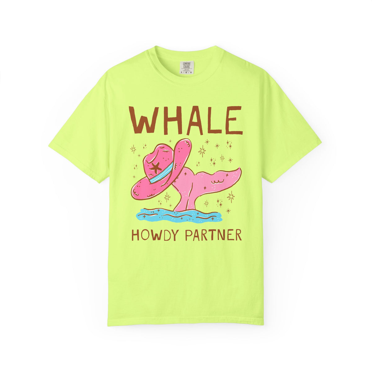 Whale Howdy Partner Tee Shirt: Funny Cowboy Whale Lover T-Shirt for Marine Biologist or Friend Studying Whales, Silly Animal Lover Tee