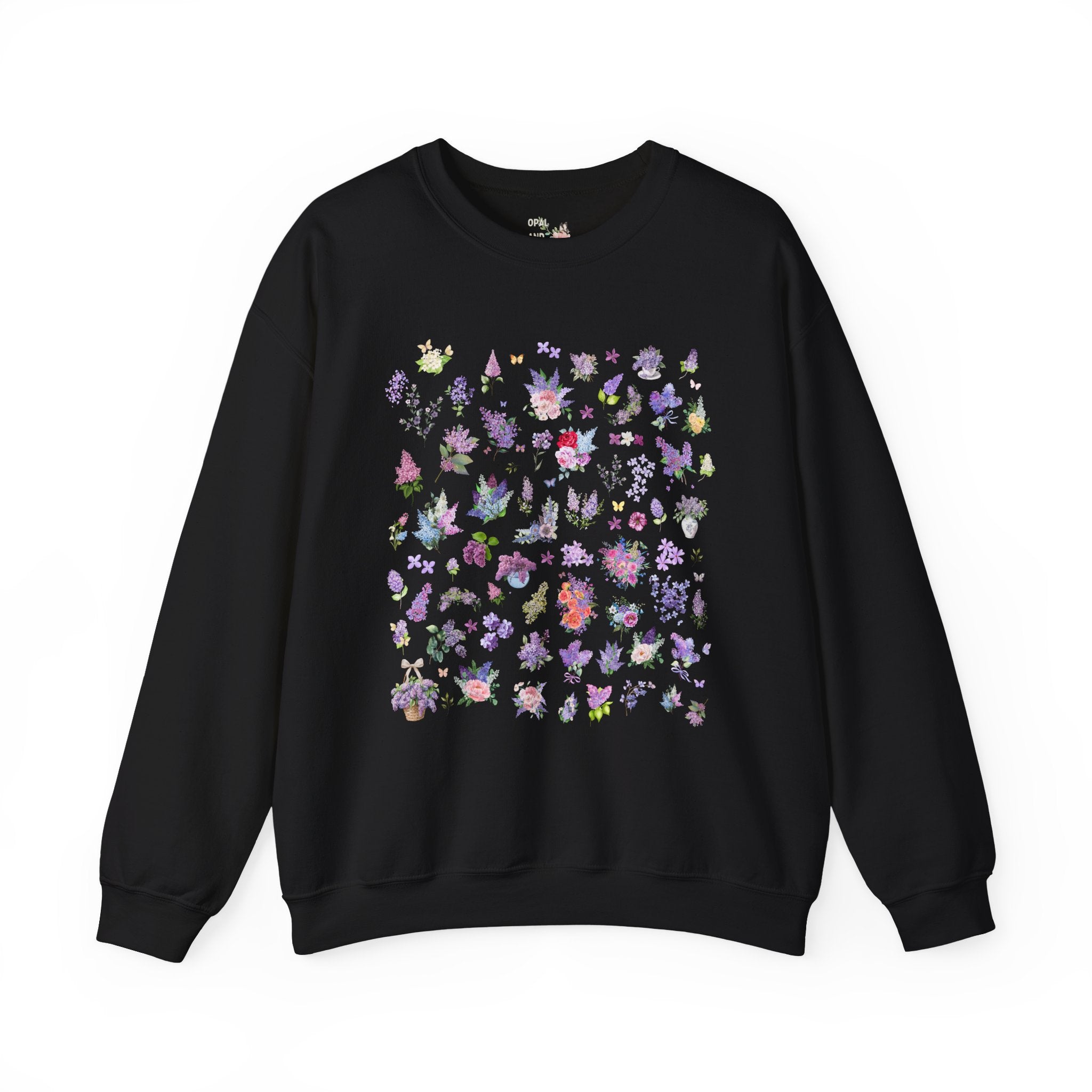 Lilac Flower Sweatshirt for Mom Who Loves Flowers, May Birth Month Gift for Mother's Day, Cute Birthday Present for Daughter who Gardens
