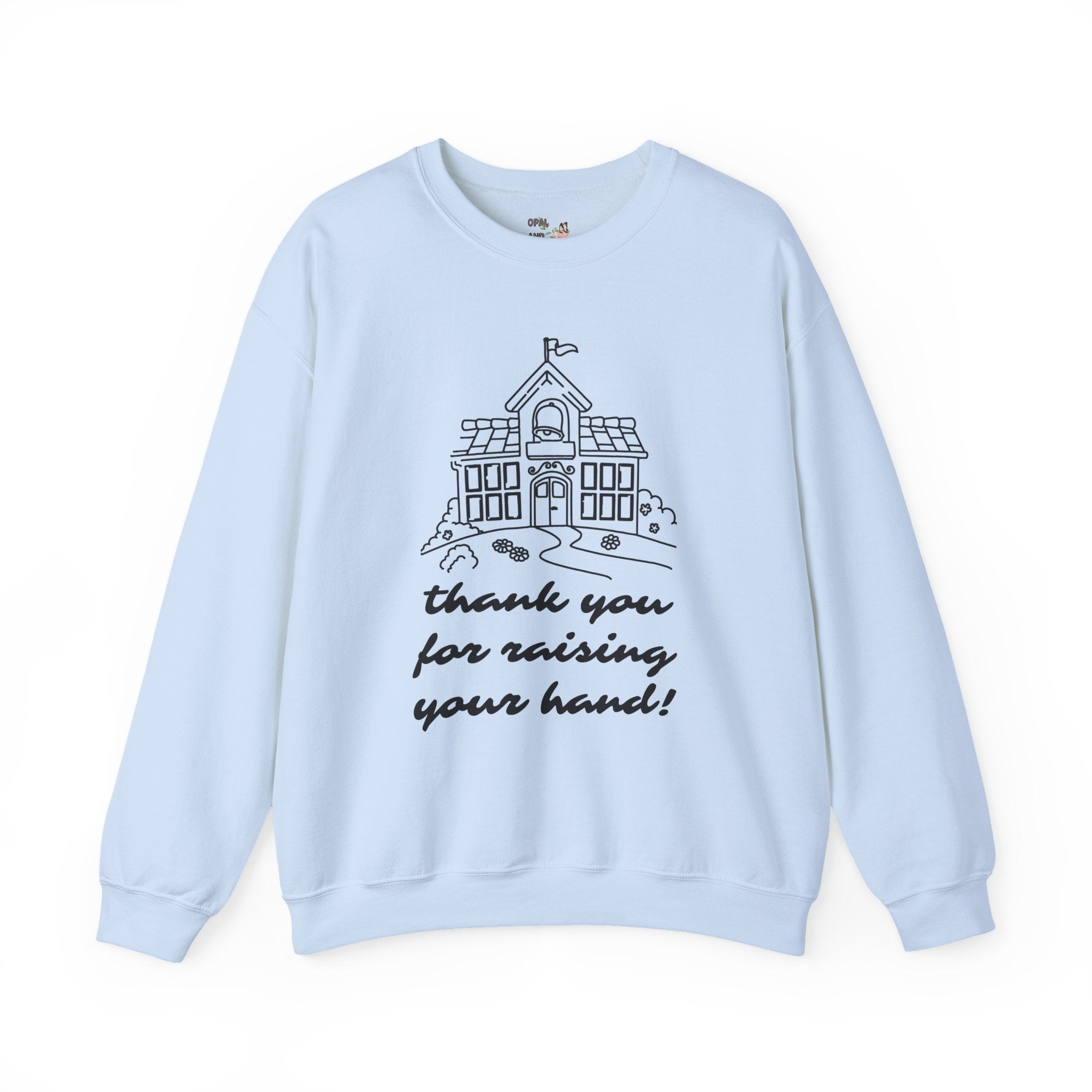 Thank You for Raising Your Hand Matching Teacher Team Sweatshirt for Back to School, Cute Nostalgic Kitschy High School Teacher Team Crewneck