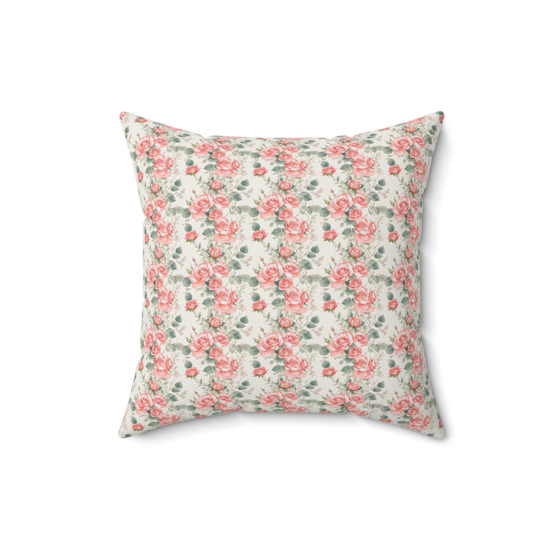 sweet flower pillow with roses