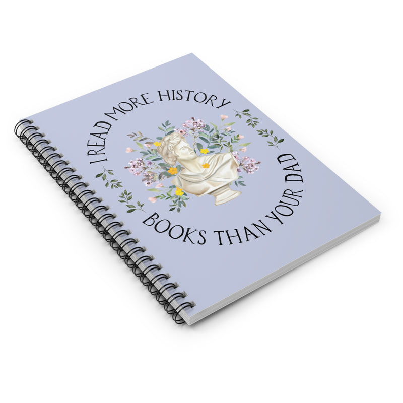 History Lover Spiral Notebook: I Read More History Book Than Your Dad