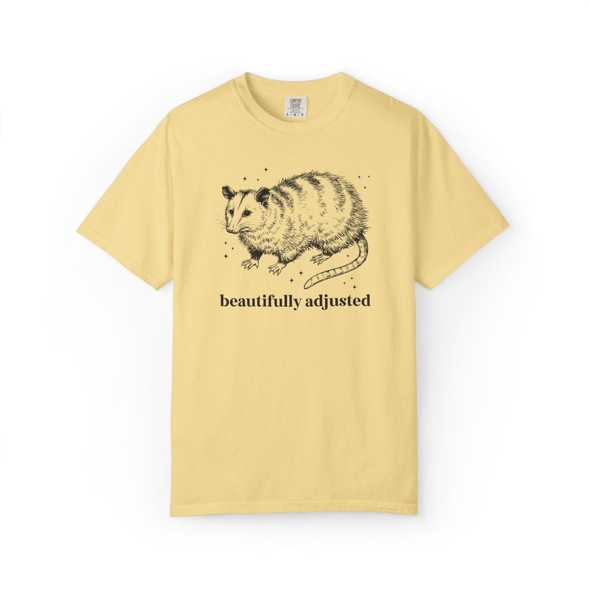 Beautifully Adjusted Animal Lover T-Shirt for Friend Who Loves Opossums or Possums, Silly Anxious Introvert Tee for Chronic Overthinker