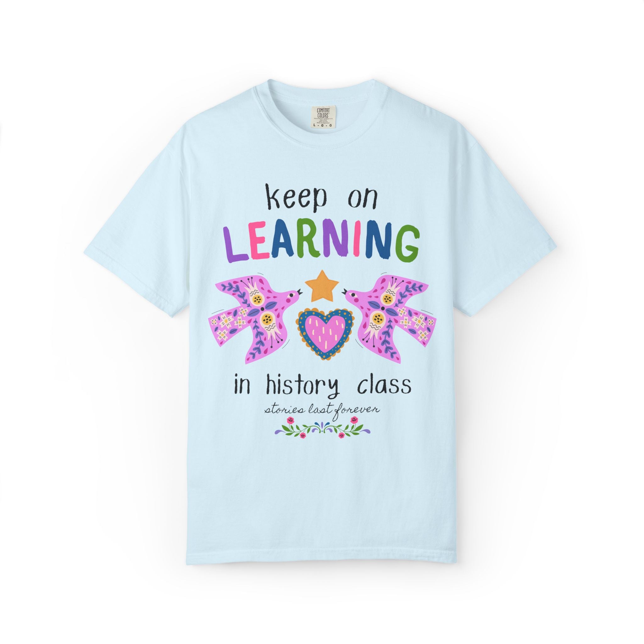 History Teacher Tee Shirt: Keep on Learning in History Class, Kitschy and Whimsy Back to School Matching Teacher T-Shirt, History Department