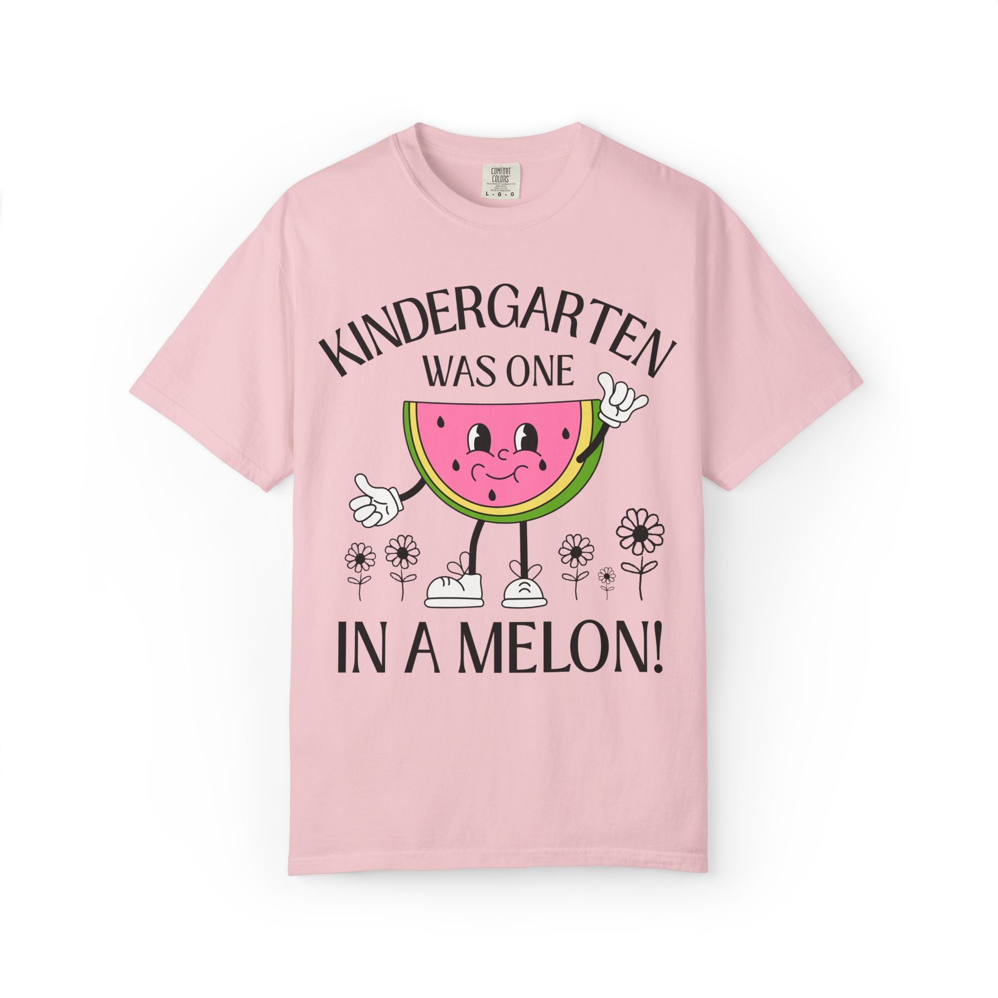 Last Day of School One in a Melon Matching Elementary School Teacher or Office Staff T-Shirt with Cute Retro Watermelon, Class Dismissed Tee
