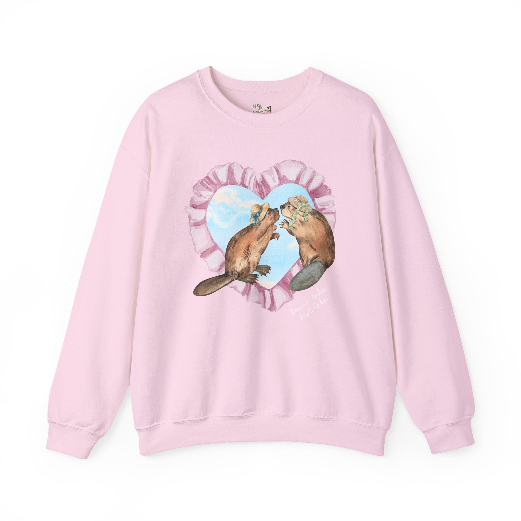 Beaver Lake Best Lake Sweatshirt with Heart: Funny Northwest Arkansas Eureka Springs or Rogers Arkansas Lover Crewneck for Animal Lover