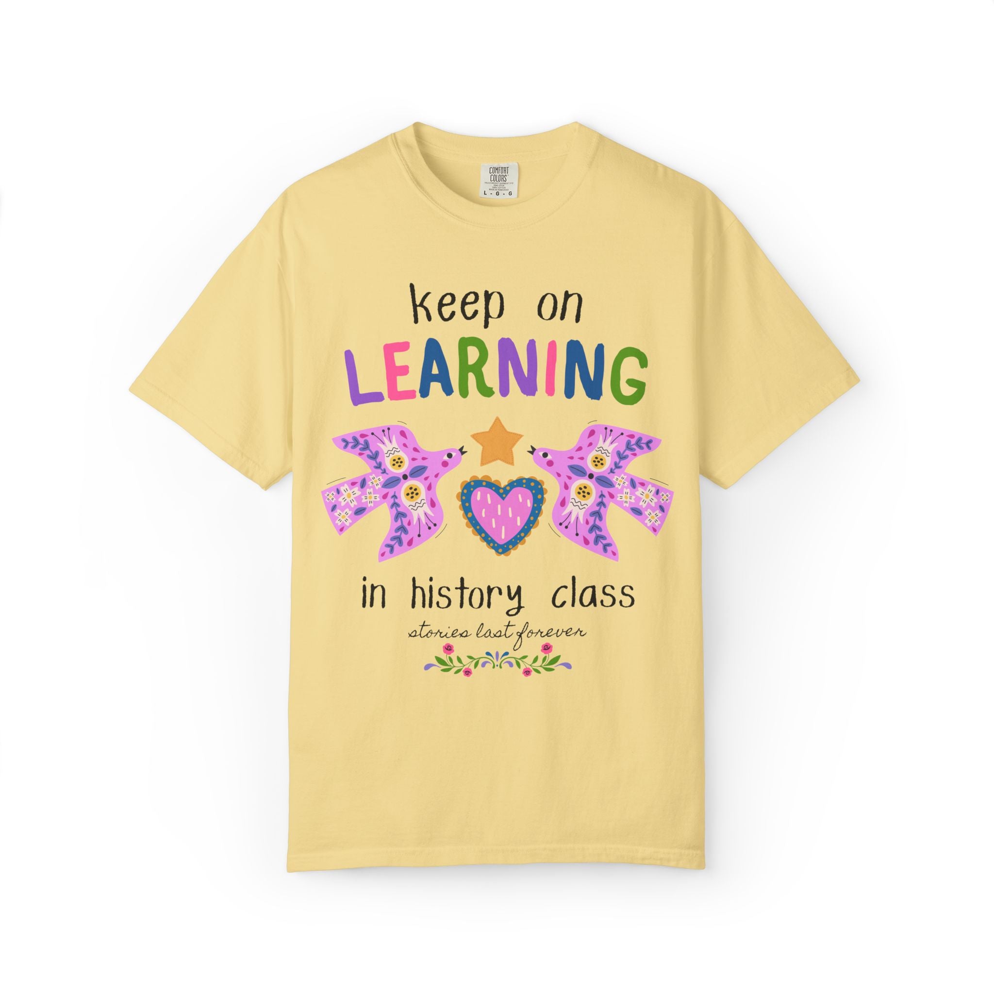 History Teacher Tee Shirt: Keep on Learning in History Class, Kitschy and Whimsy Back to School Matching Teacher T-Shirt, History Department