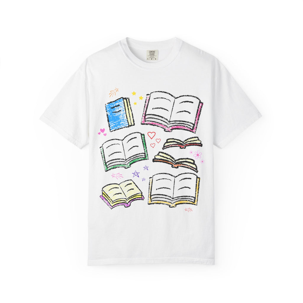 Cute Bookish Doodle Tee Shirt