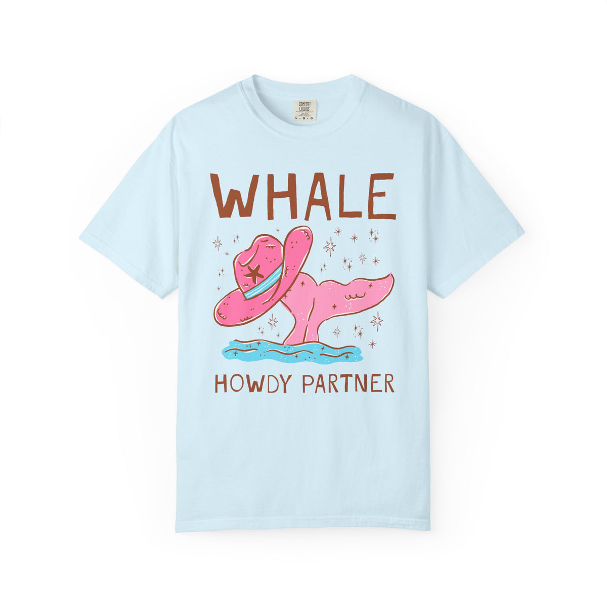 Whale Howdy Partner Tee Shirt: Funny Cowboy Whale Lover T-Shirt for Marine Biologist or Friend Studying Whales, Silly Animal Lover Tee