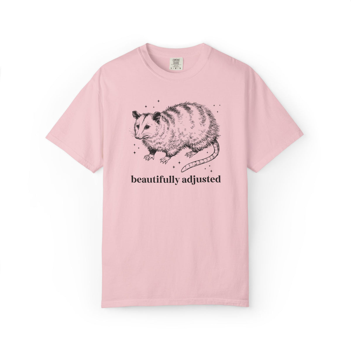 Beautifully Adjusted Animal Lover T-Shirt for Friend Who Loves Opossums or Possums, Silly Anxious Introvert Tee for Chronic Overthinker