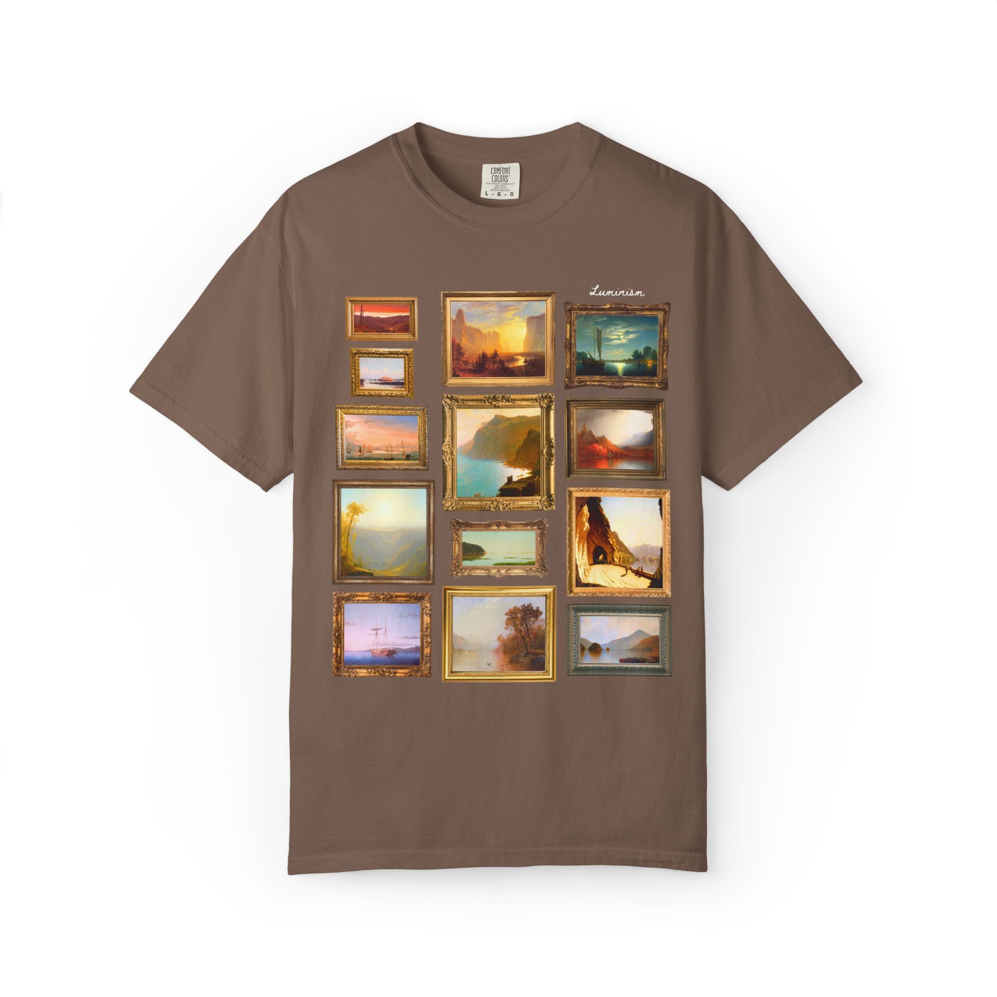 Luminism Art History Lover Gift with Famous Paintings, 19th Century American Art History, Hudson River School Art History Lover T-Shirt