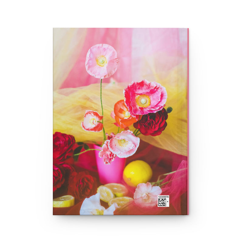 Colorful Aesthetic Flower Notebook: Hardcover Notebook with Photo Cover of Cute Backyard Flowers
