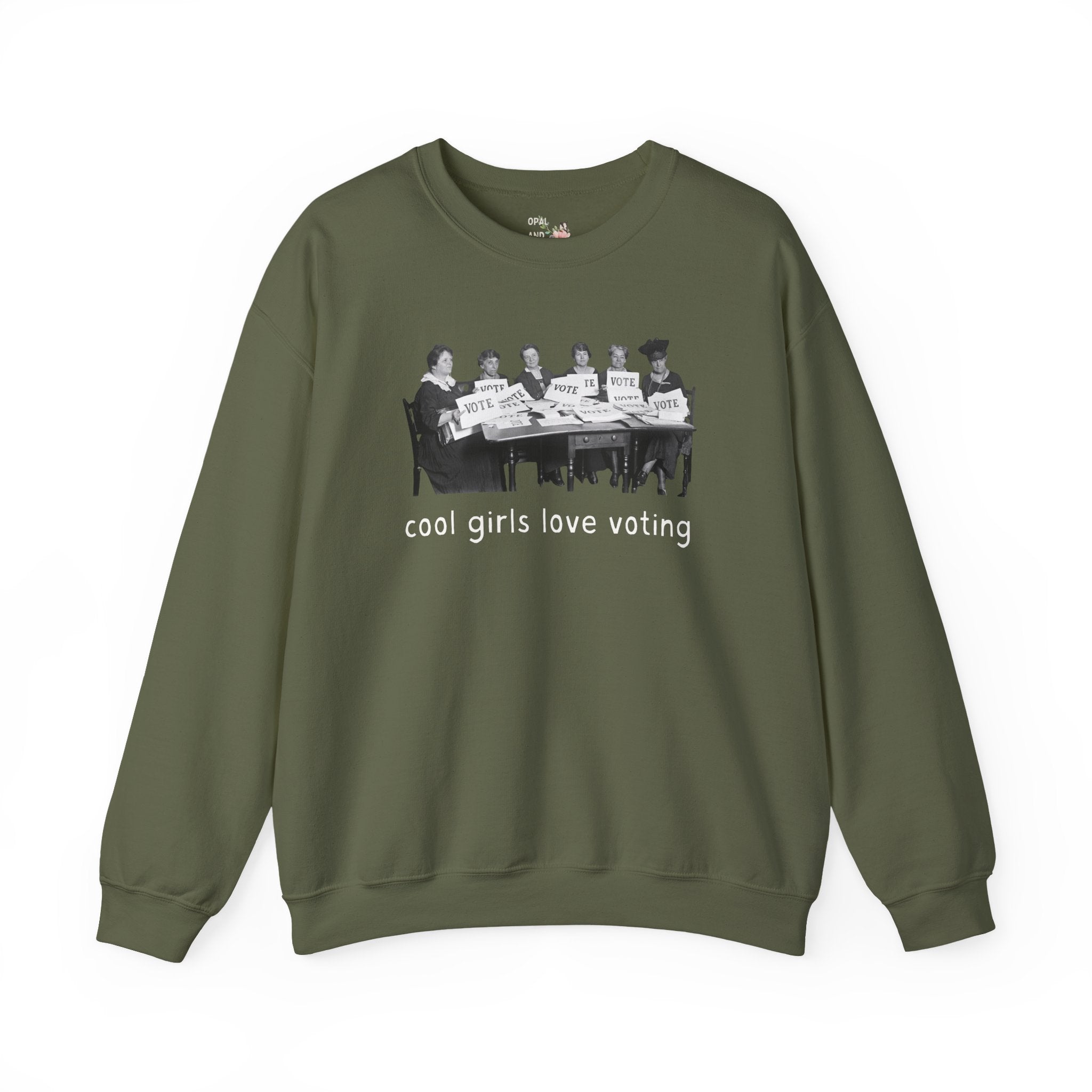 Cool Girls Love Voting History Lover Sweatshirt: Women's History Month, American Suffragette Movement, 19th Century and Early 1900s History