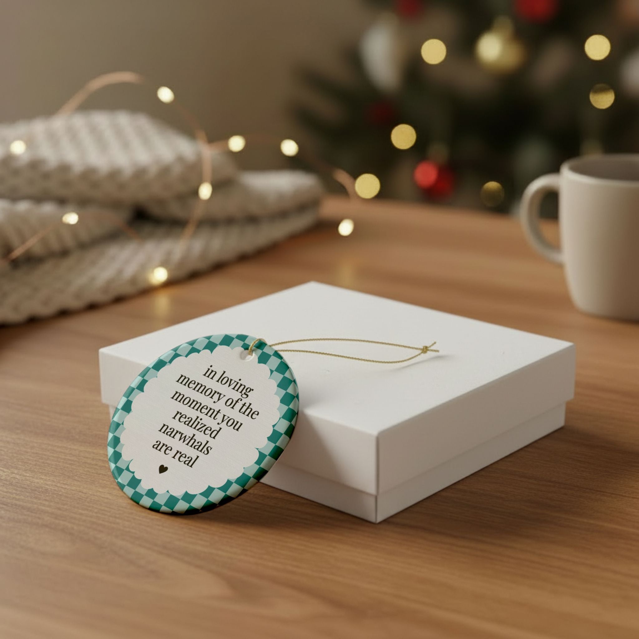 Narwhal Animal Lover Christmas Ornament for Marine Biologist or Friend Who Loves Sea Animals: The Moment You Realized Narwhals are Real