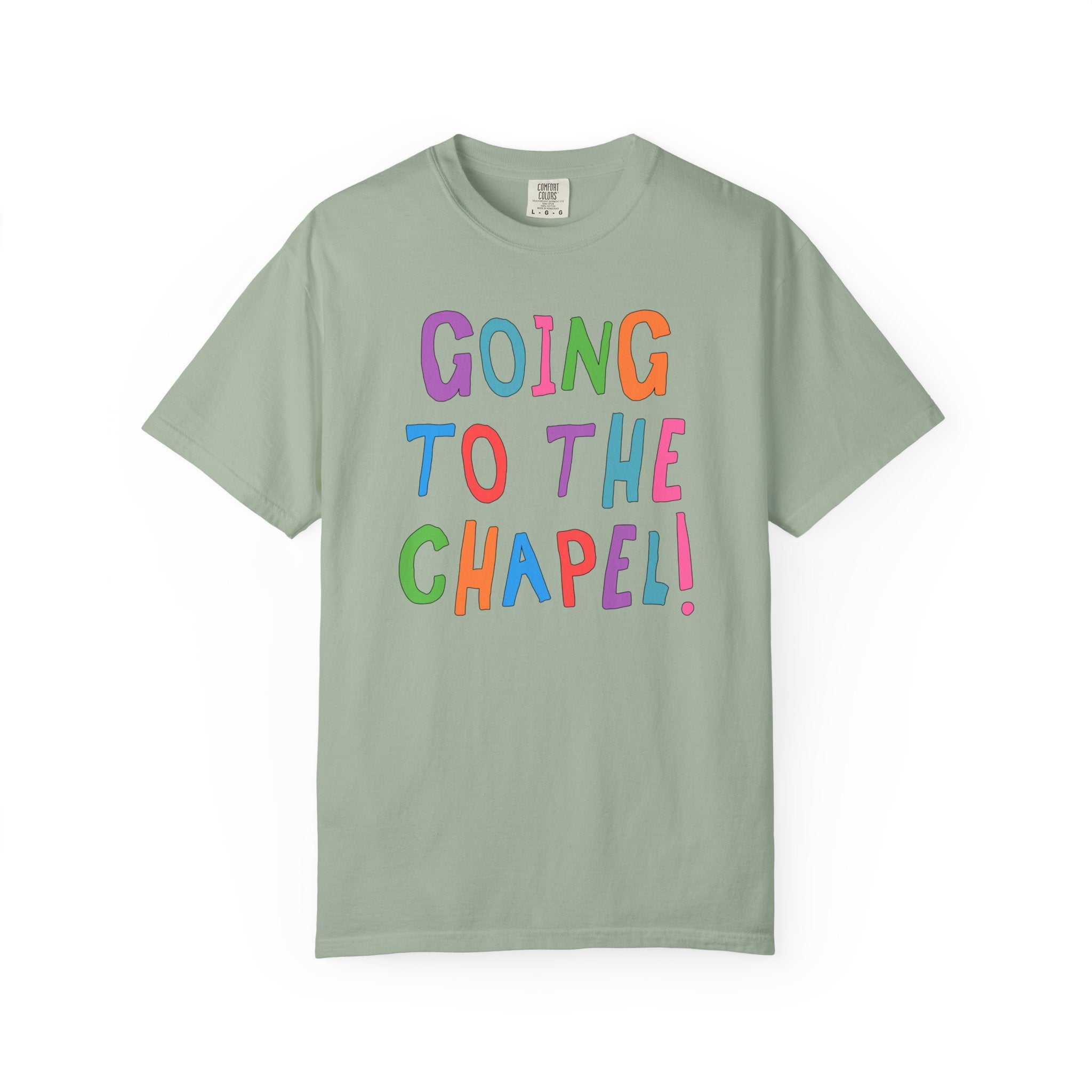 Colorful Bridal Tee for Newly Engaged Bride Getting Married at Church: Going to the Chapel! Gift for Bride from Bridesmaids or Bridal Party