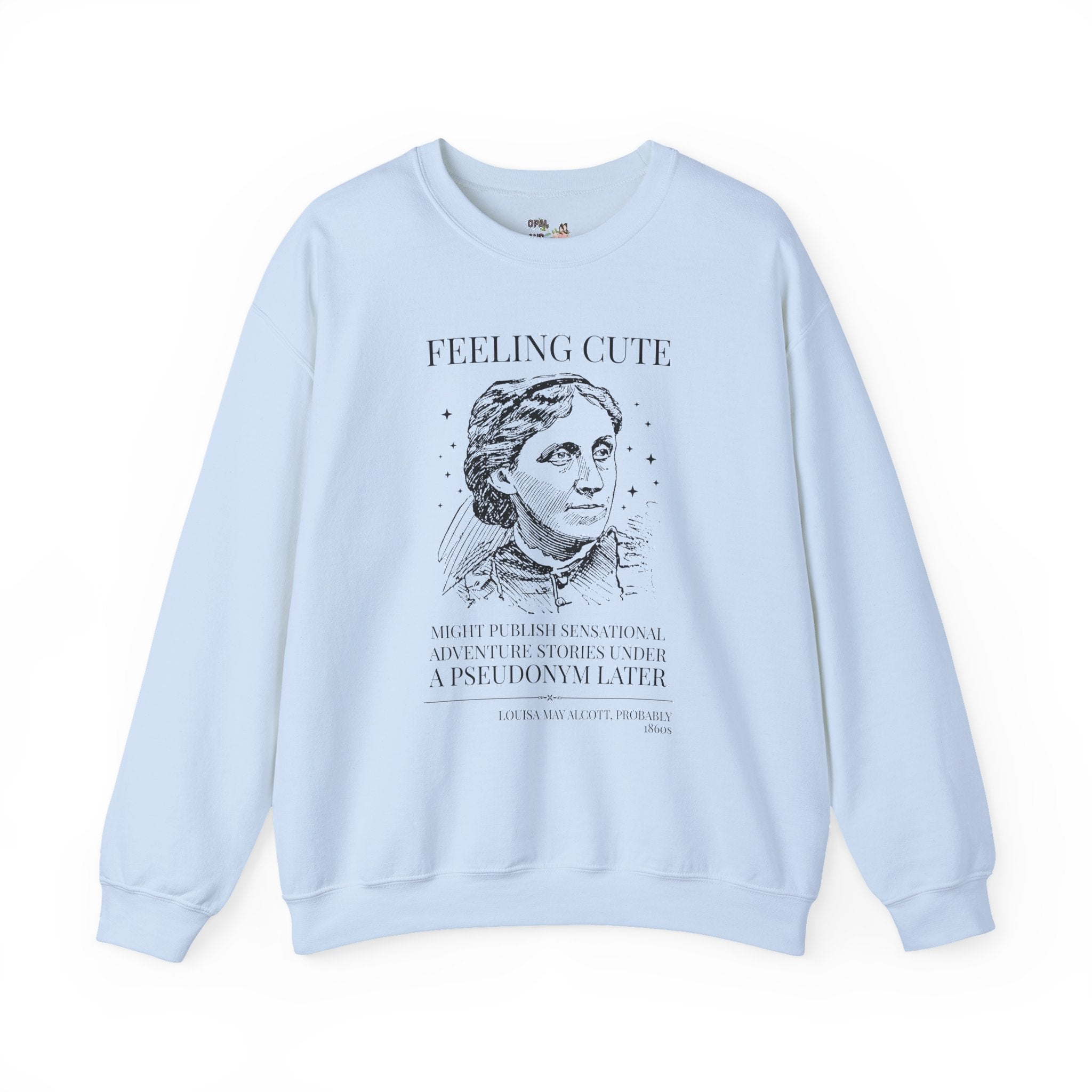 Louisa May Alcott Book Lover Sweatshirt, Bookish American History Buff Crewneck for Fantasy Adventure Reader, Classic Literature Librarian Shirt