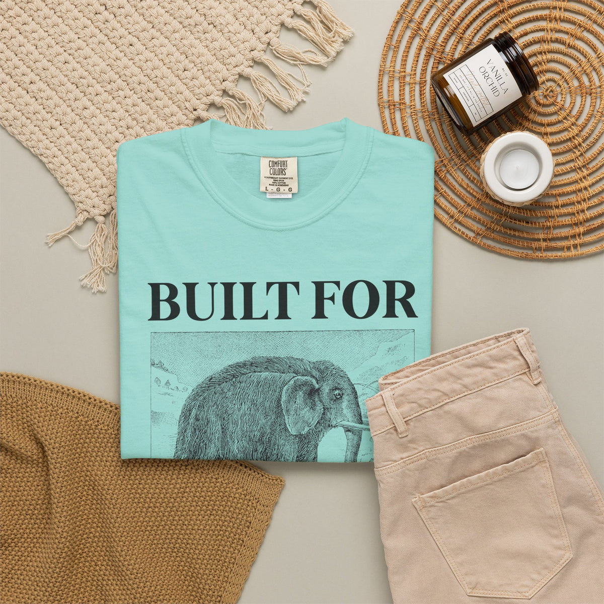 Built for Sweater Weather: Funny Woolly Mammoth Animal Lover T-Shirt for Historian or Friend Who Loves Mammoths and Winter