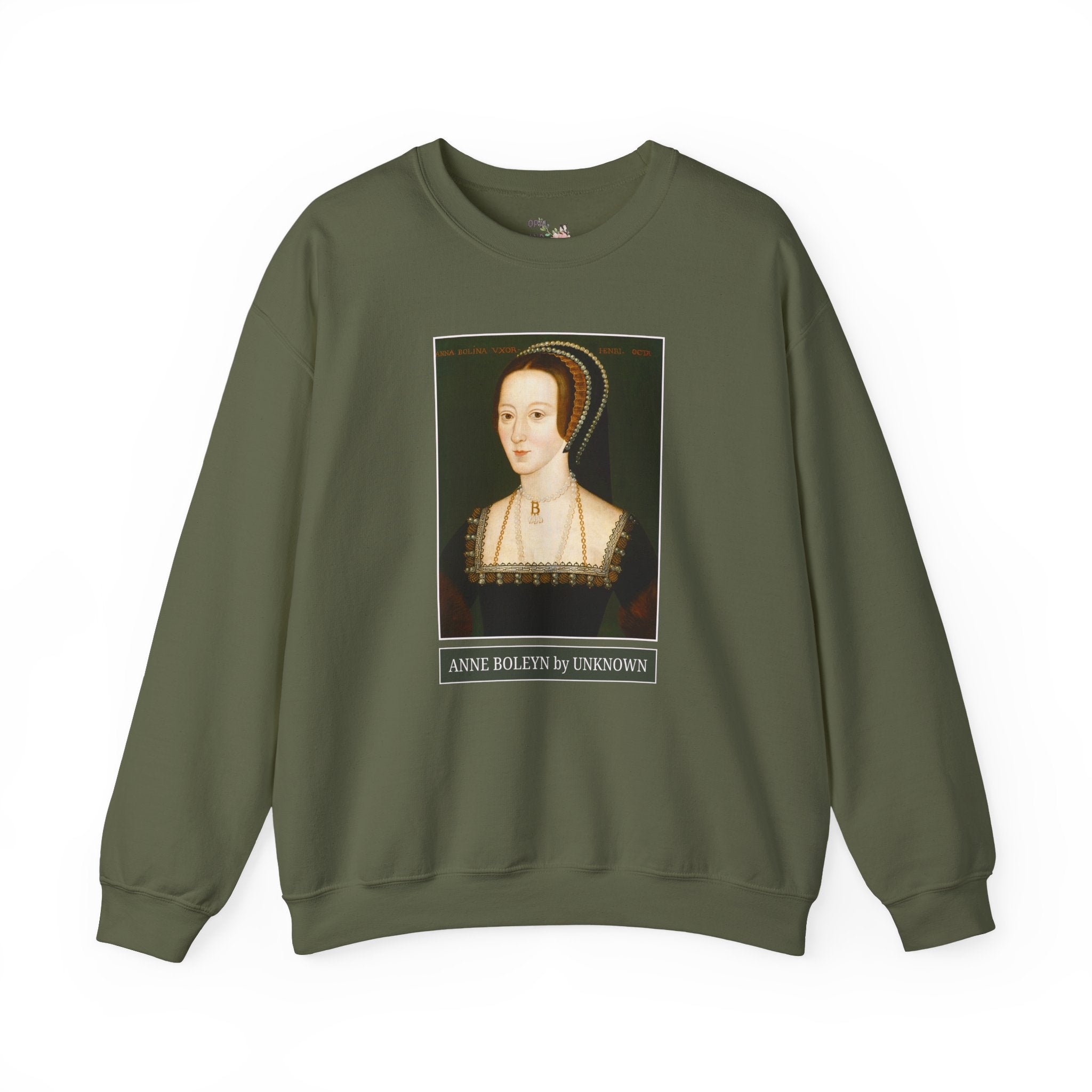 Anne Boleyn Art History Sweatshirt: Famous Painting of Anne Boleyn, Tudor History Famous Queens Crewneck, Women's European History Shirt