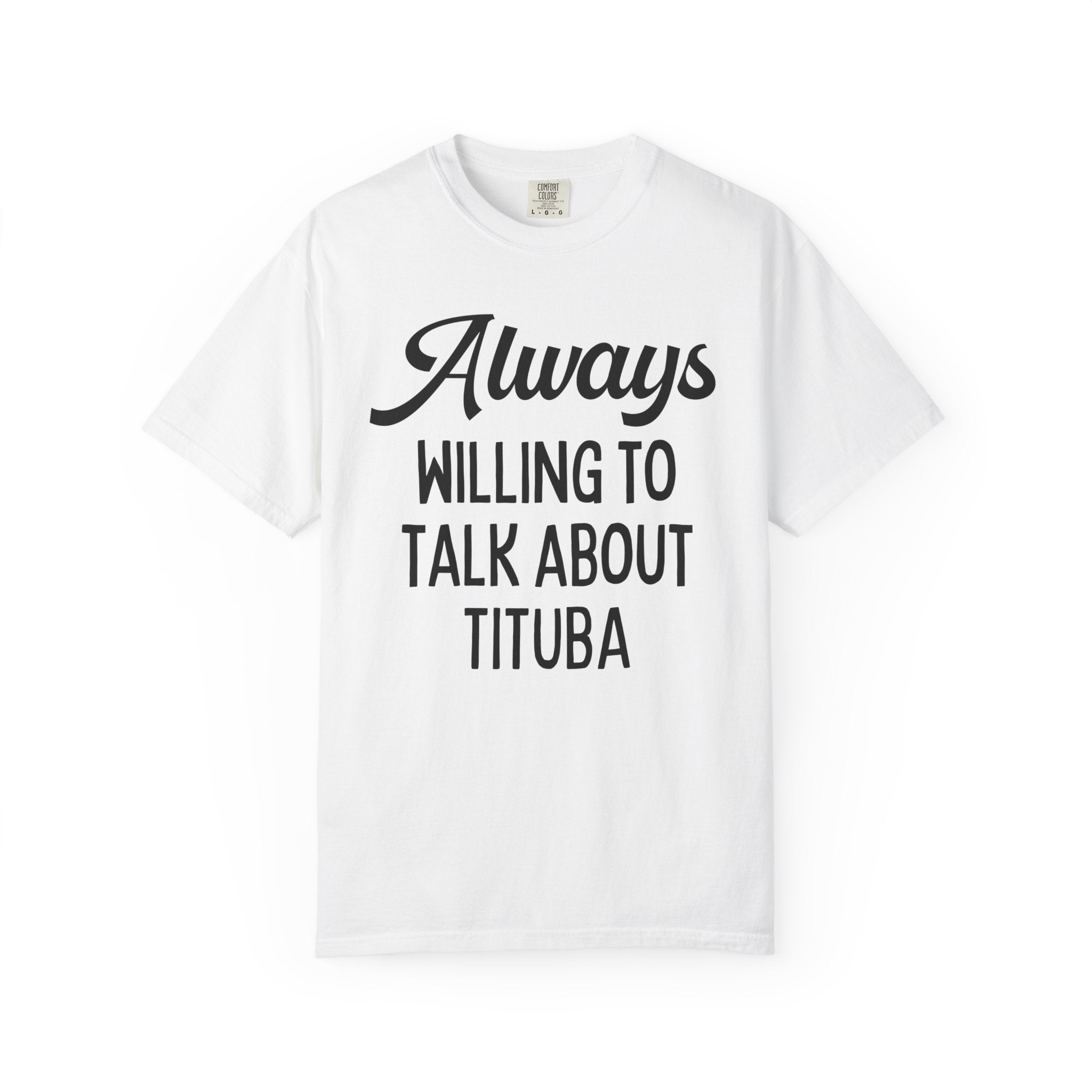 Spooky American History Tee Shirt: Always Willing to Talk About Tituba | Massachusetts History Tee Shirt, Salem Witch Trials History Shirt