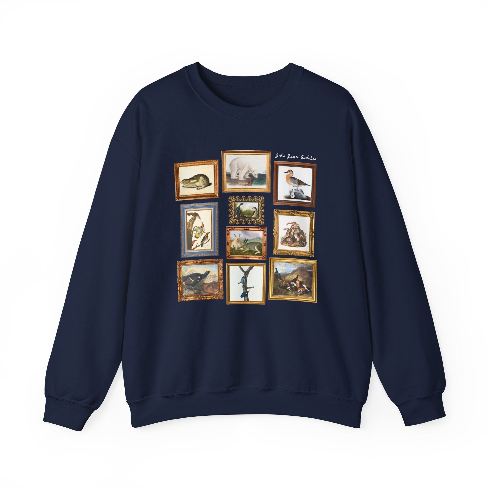 John James Audubon Famous Paintings Sweatshirt: French American Art History Crewneck for Science Teacher or Animal Lover, Orinthologist Gift