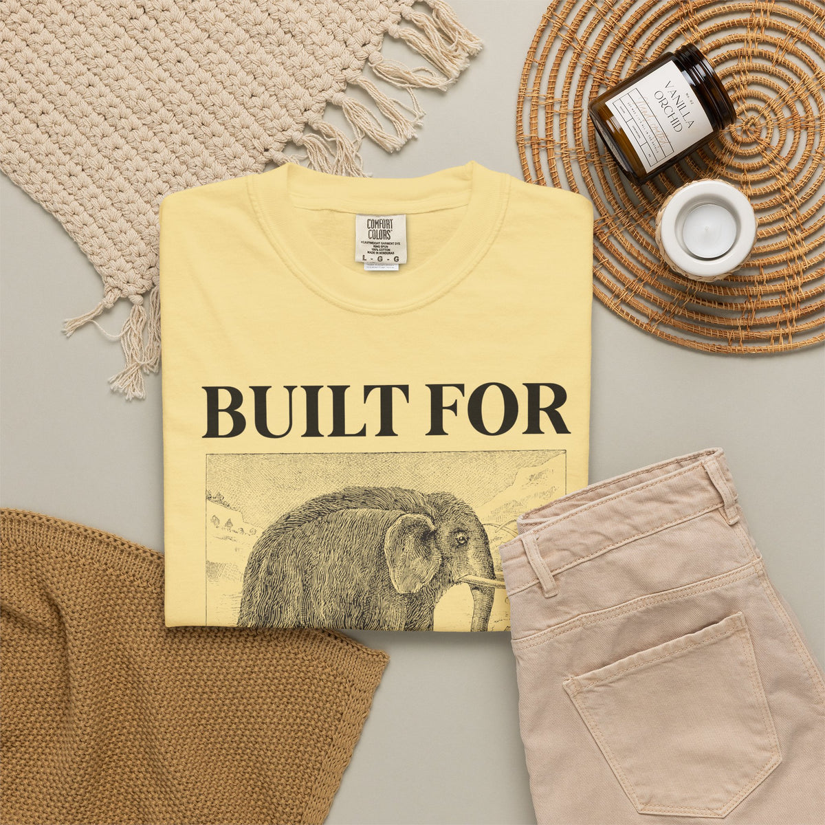 Built for Sweater Weather: Funny Woolly Mammoth Animal Lover T-Shirt for Historian or Friend Who Loves Mammoths and Winter