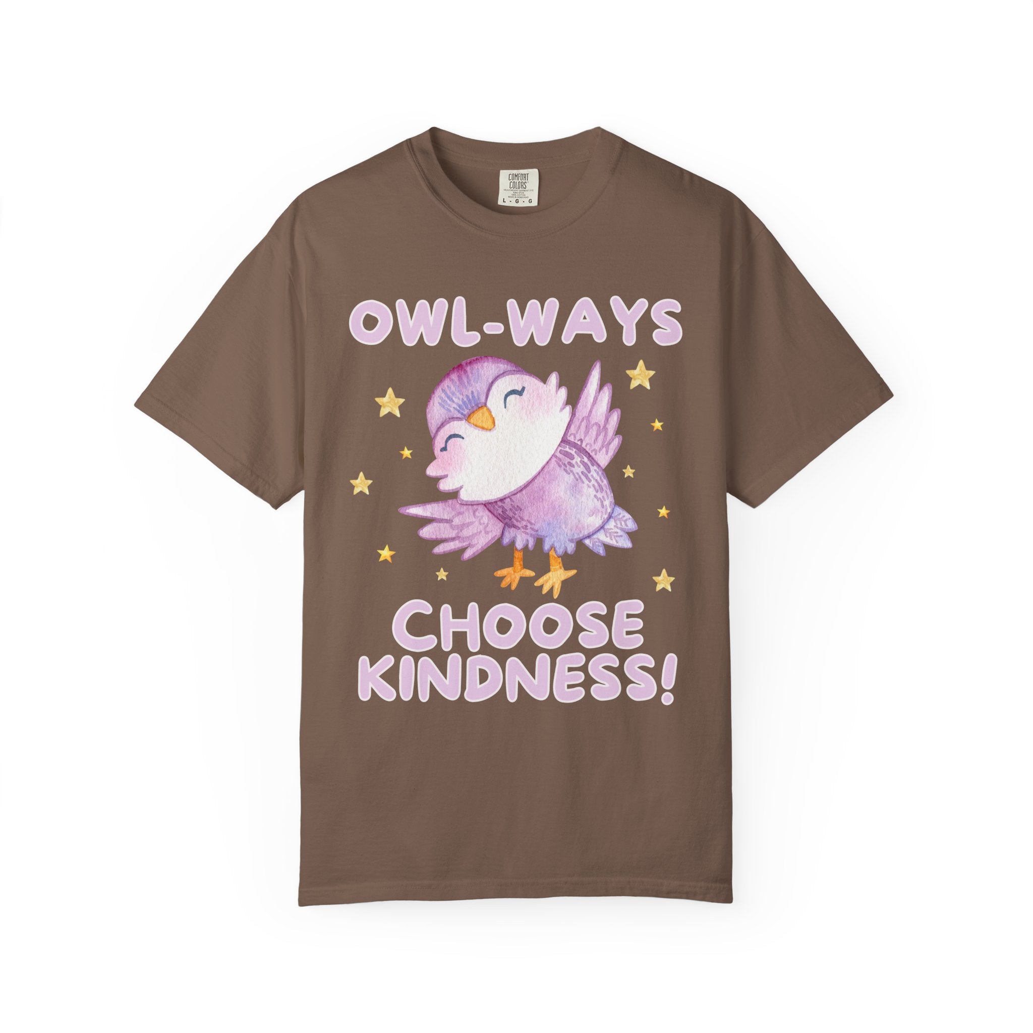Cute School Teacher or School Librarian Tee Shirt for Friend Who Loves Owls: Owl-Ways Choose Kindness! Positive Affirmation Tee for Teacher