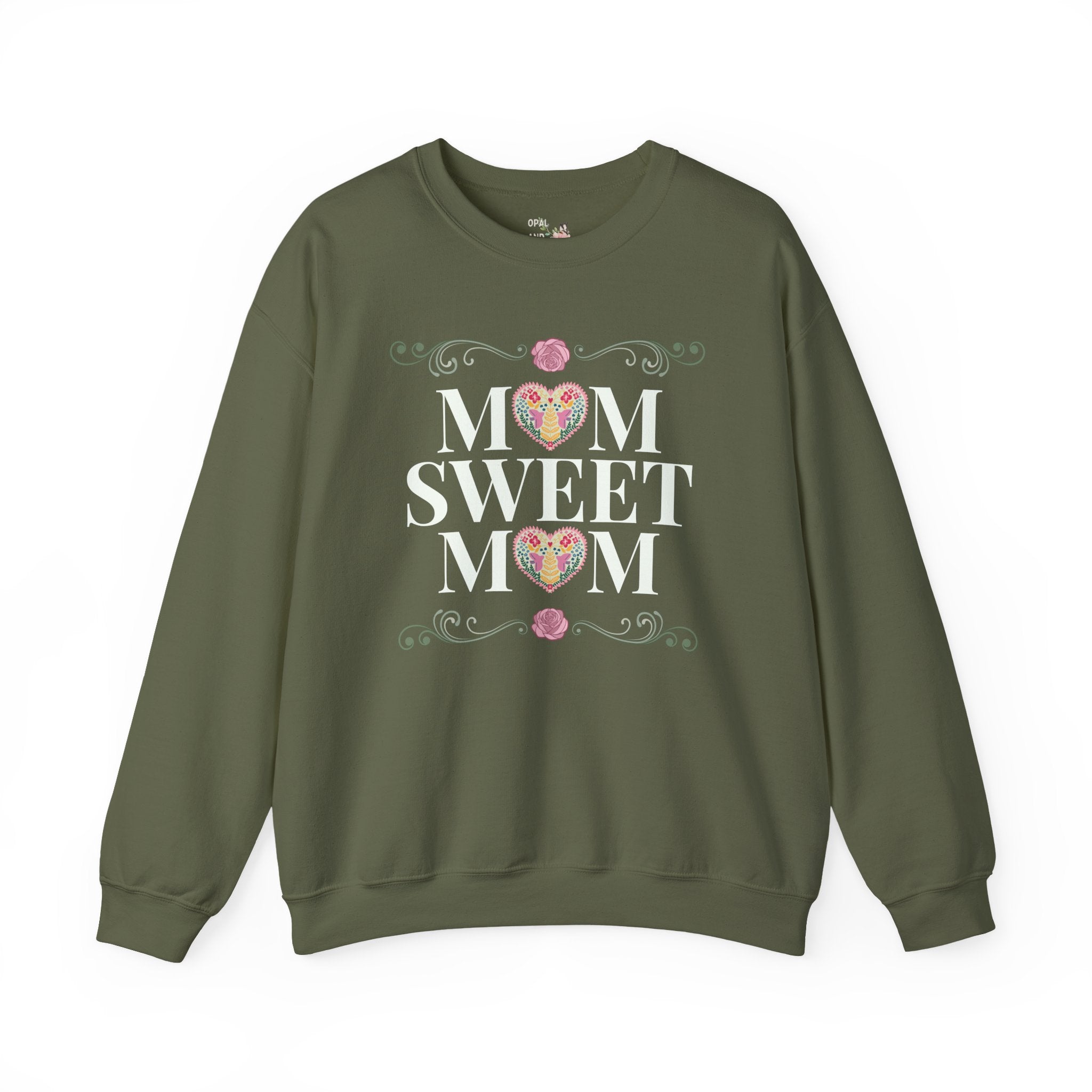 Mom Sweet Mom Sweatshirt for Mom of Twins or Mama of Teenagers, Cute Mother's Day Gift from Daughter or Son, Kitschy 90s Throwback Mama Crewneck