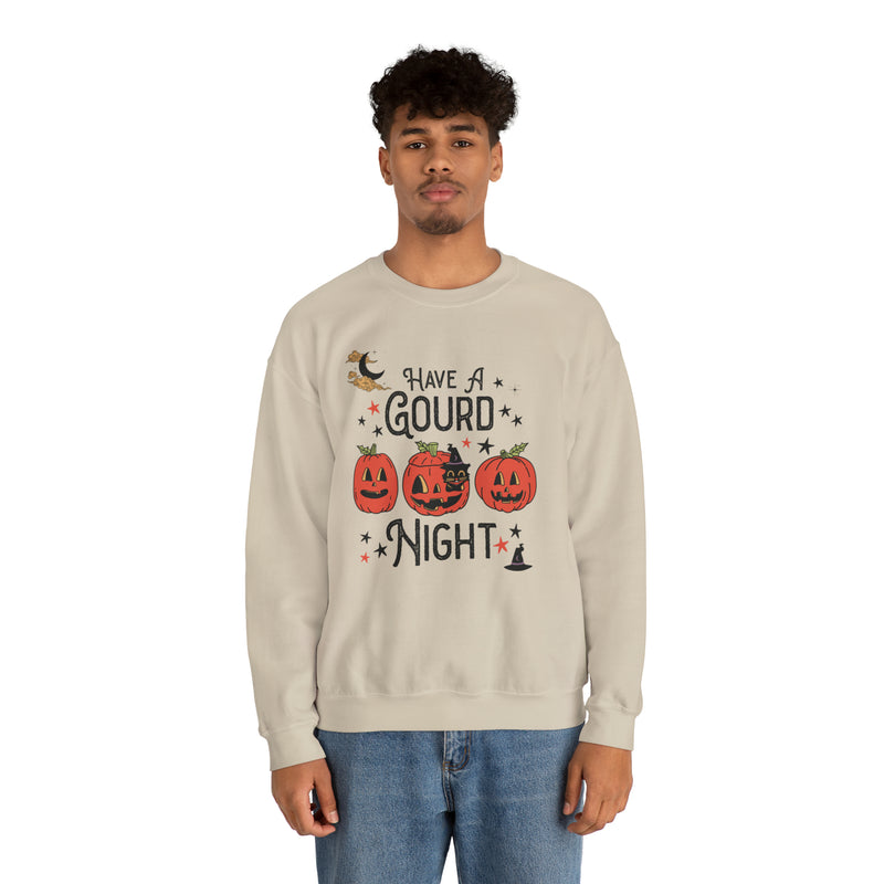 Punny Halloween Crewneck for Fall: Have A Gourd Night